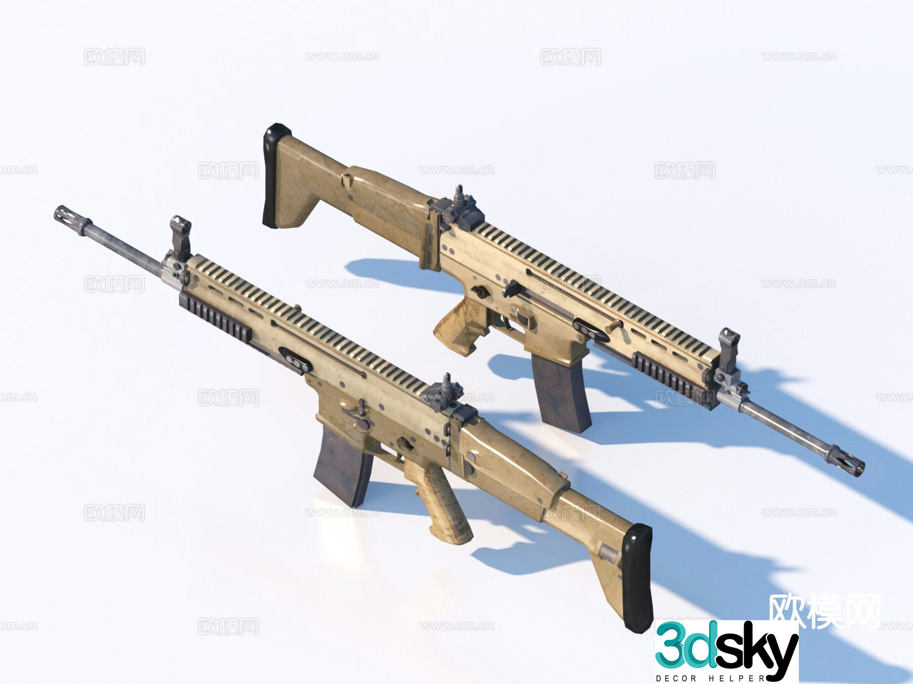 rifle weapon military supplies 3d model