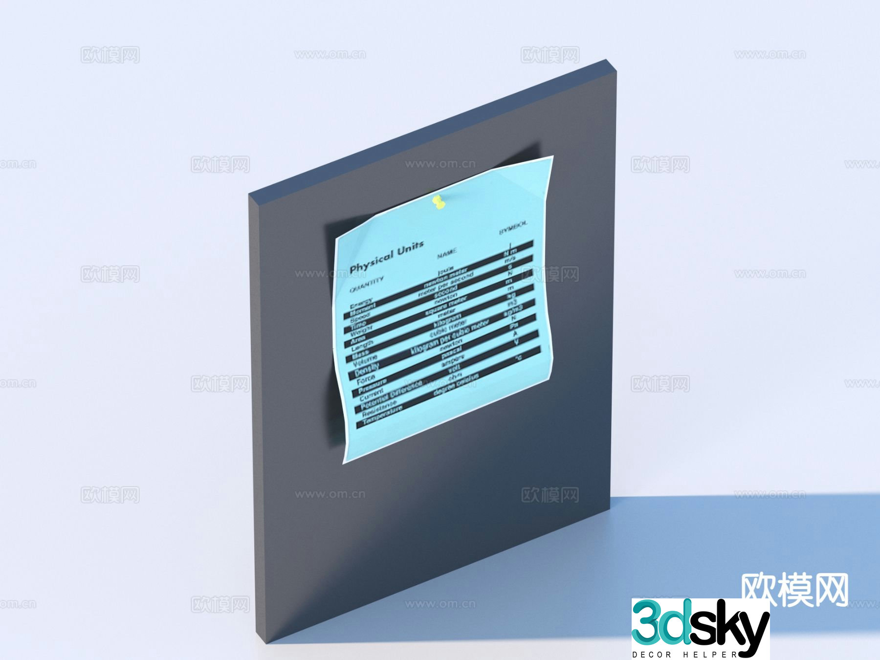 paper paper notes school supplies 3d model
