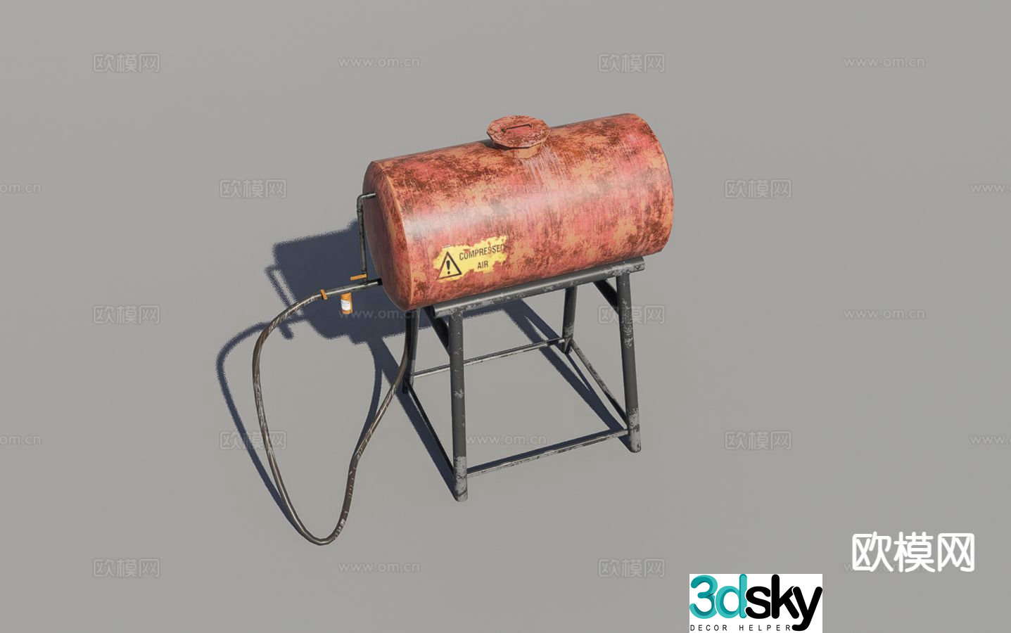 Industrial equipment liquid gas tank gas tank 3d model
