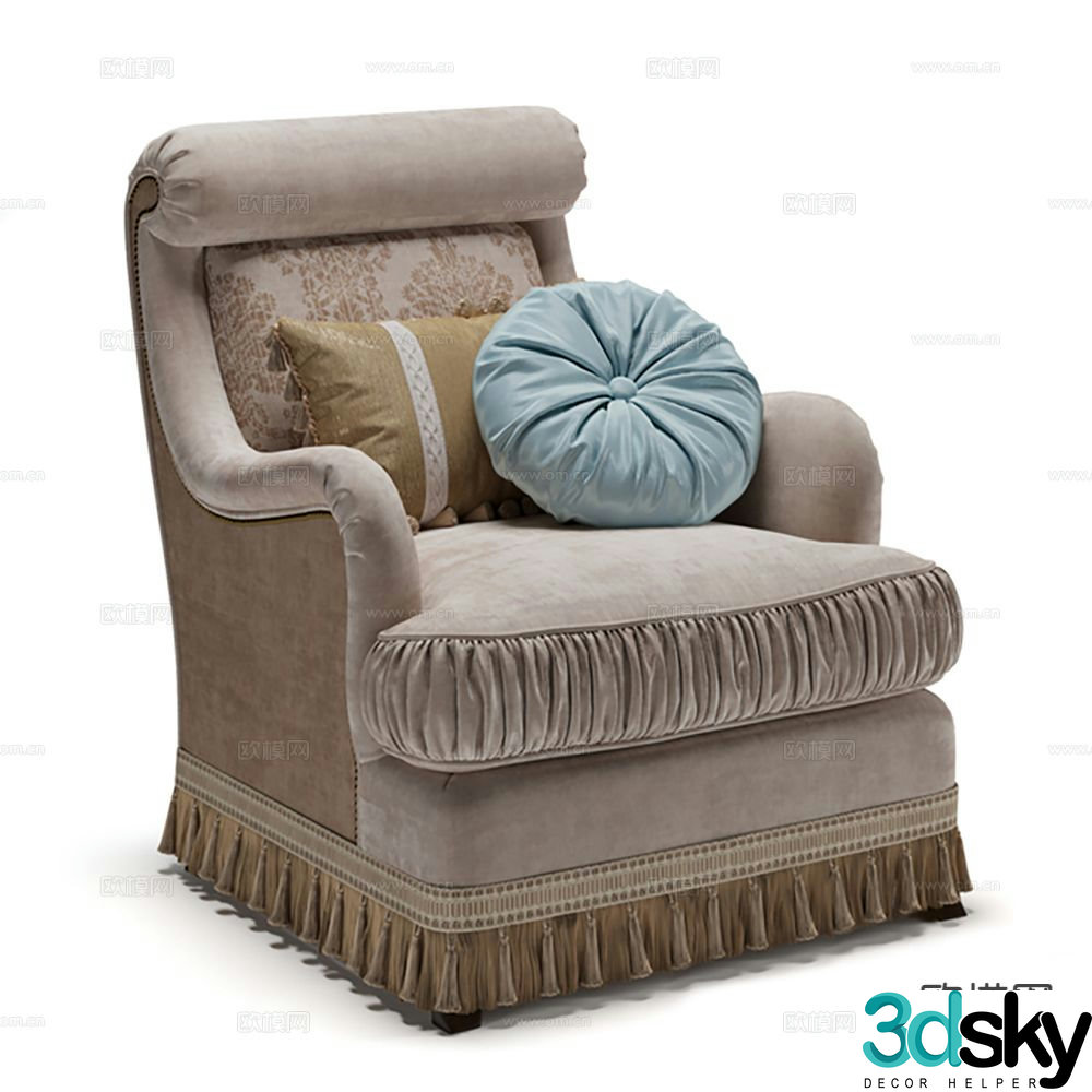 Italian single sofa 3d model