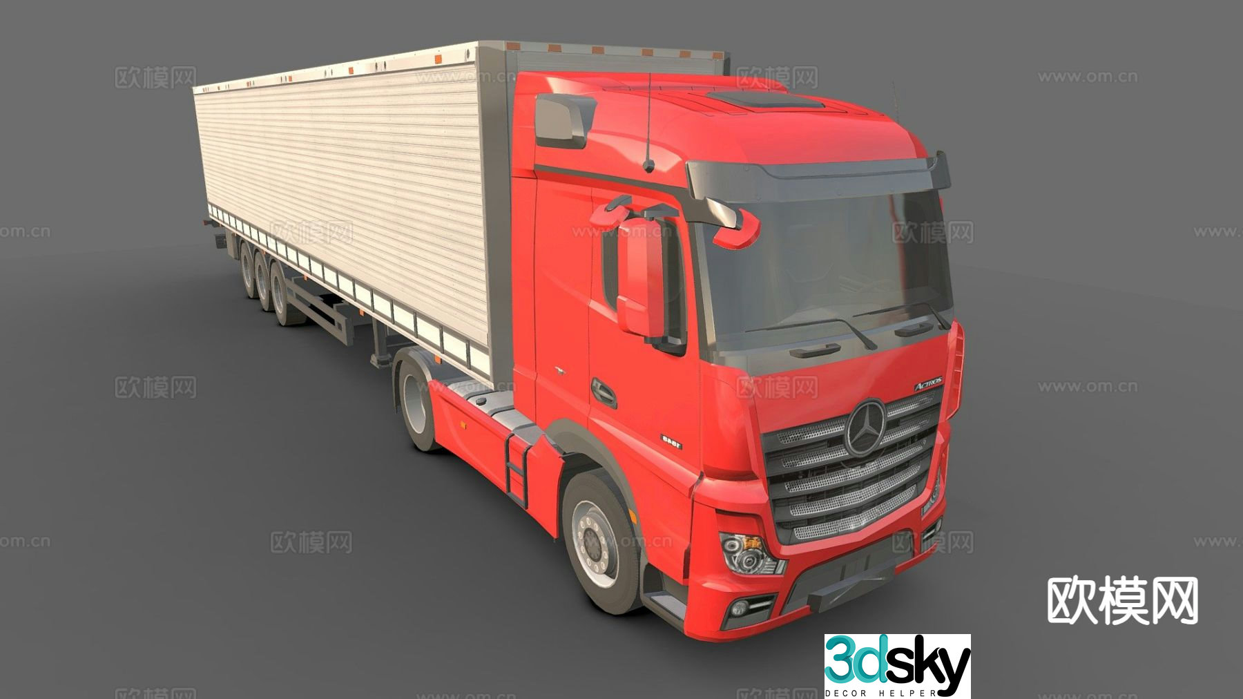 van truck transporter 3d model