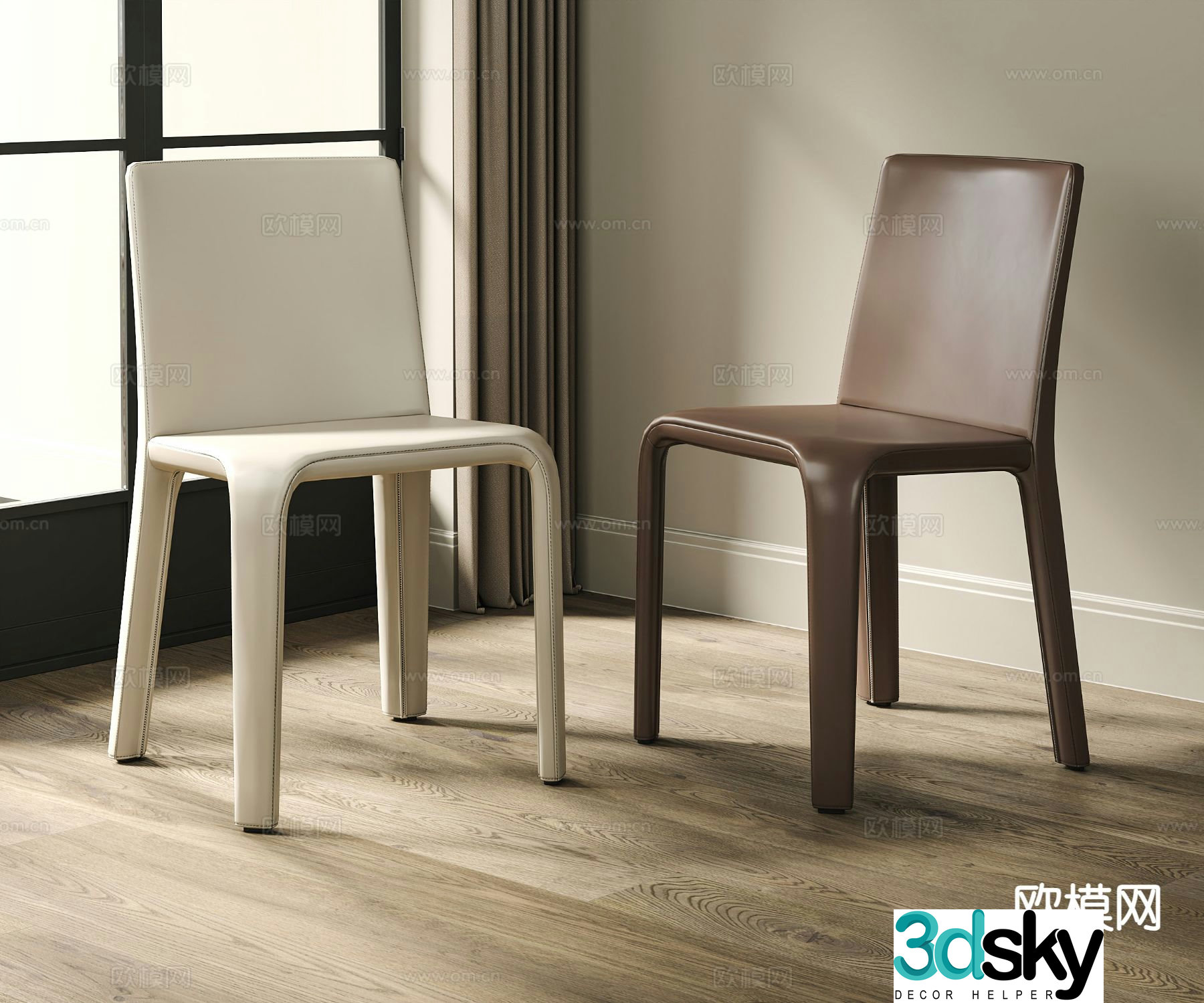 Italian chair dining chair 3d model