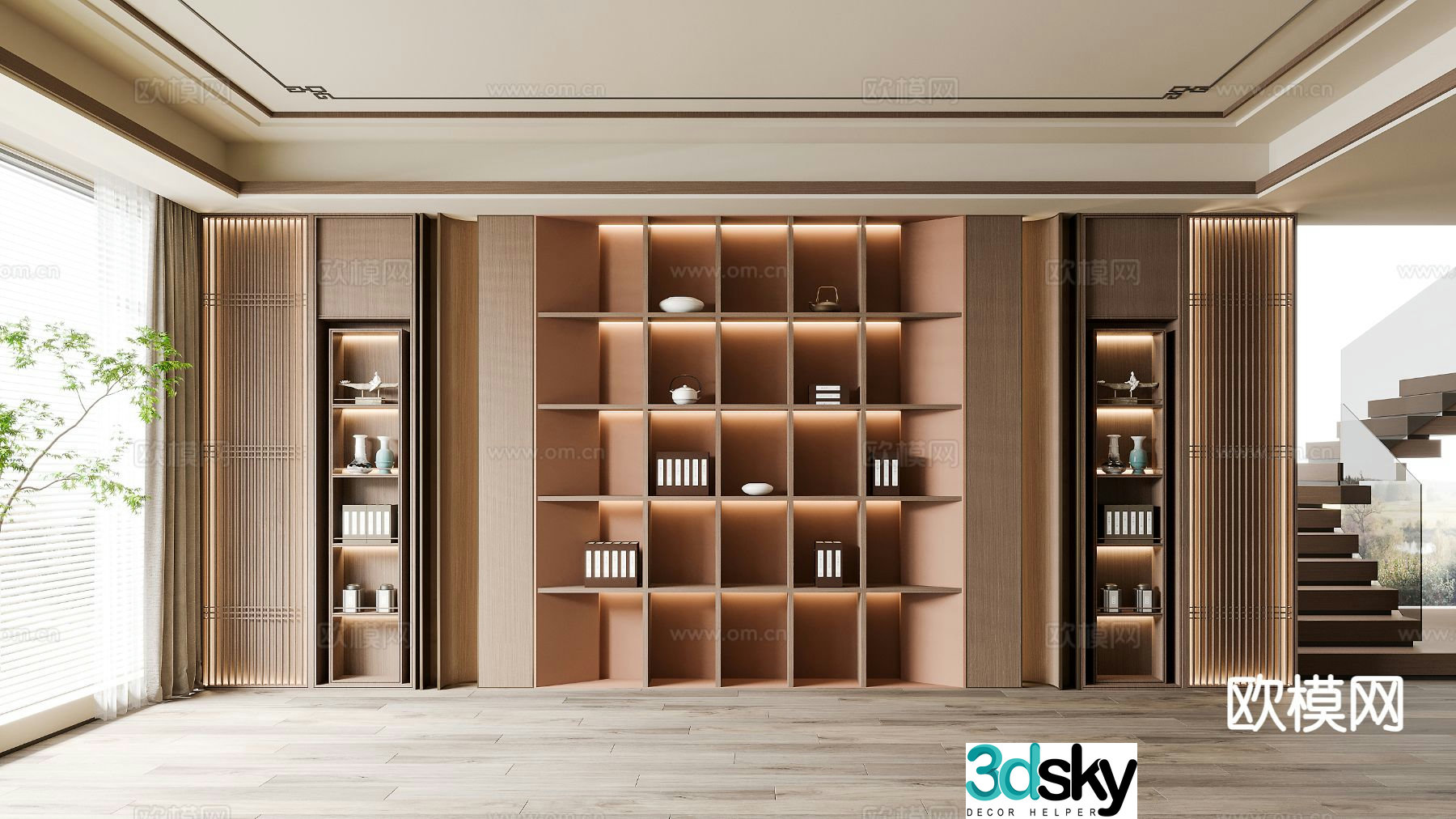 New Chinese tea cabinet 3D model