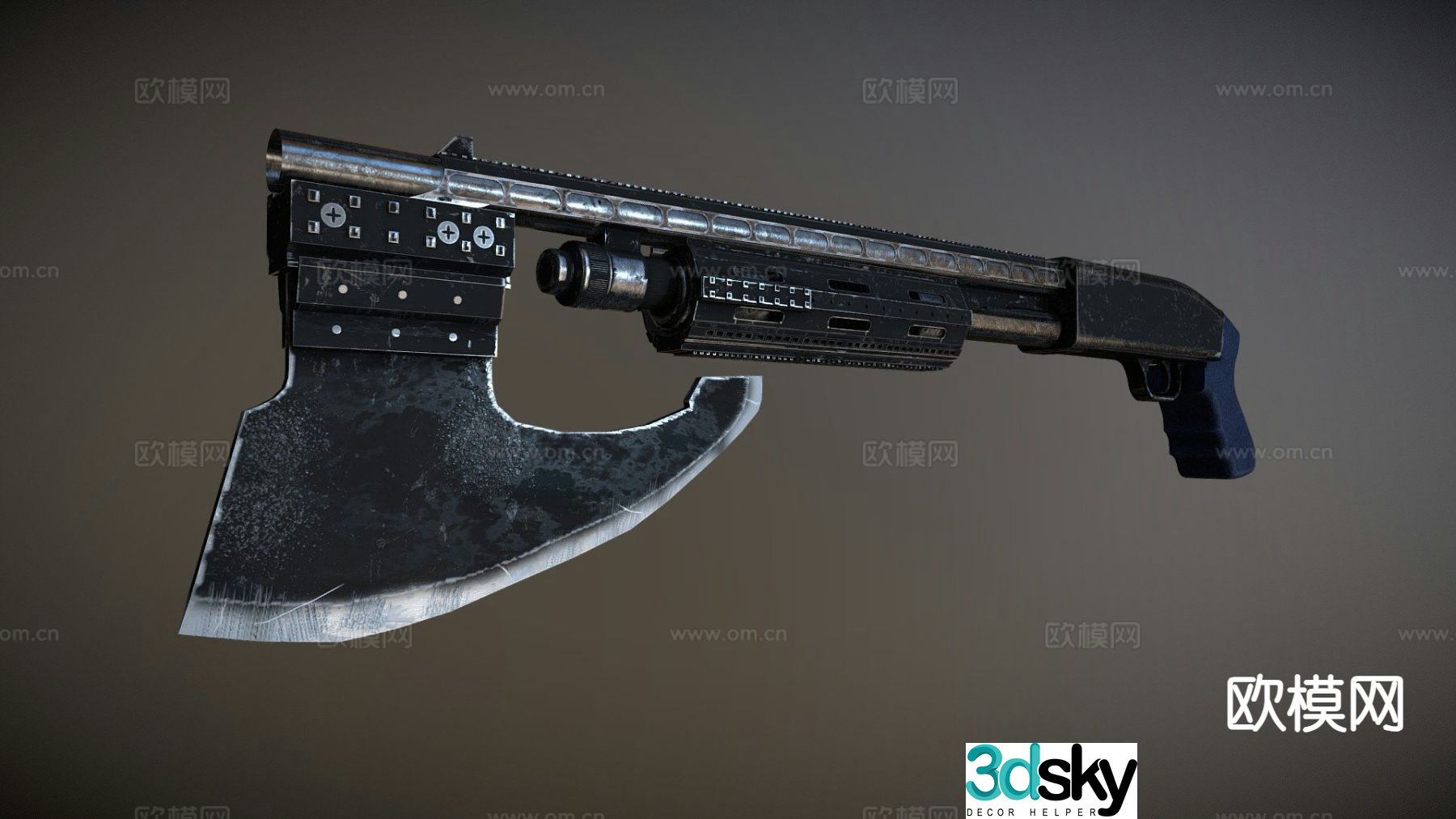 Shotgun ax 3d model
