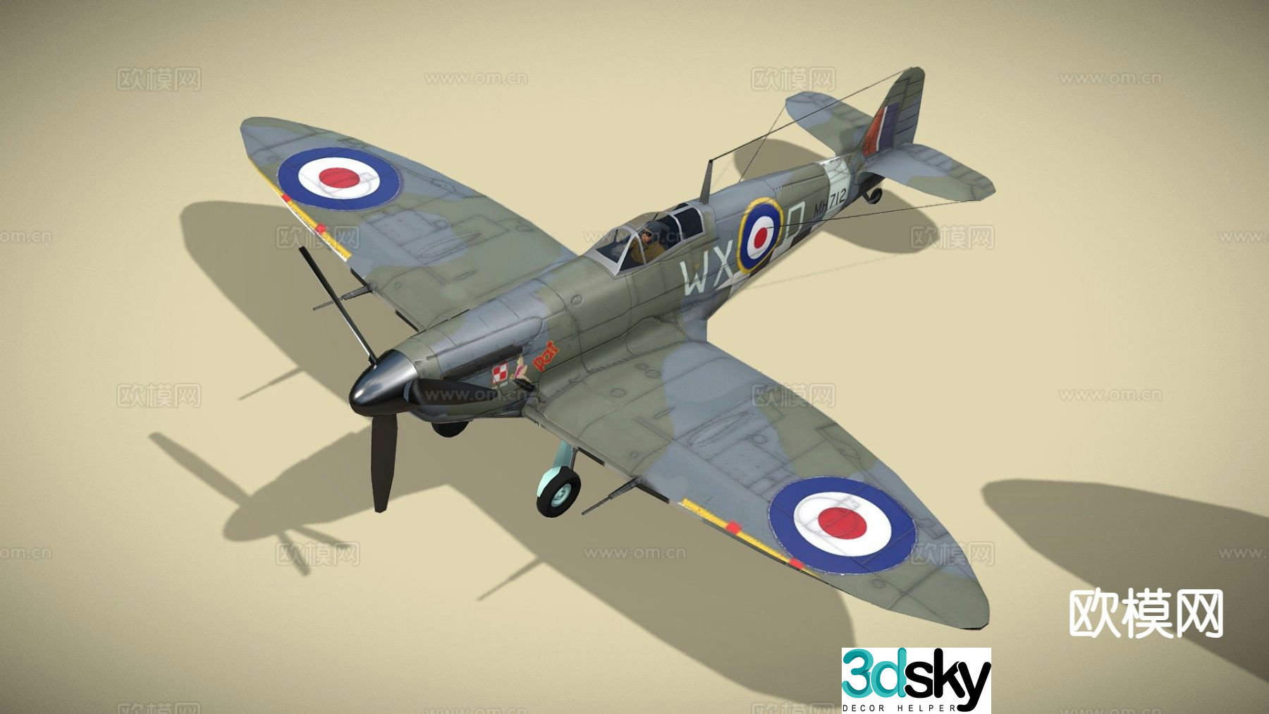 Super Spitfire 3d model