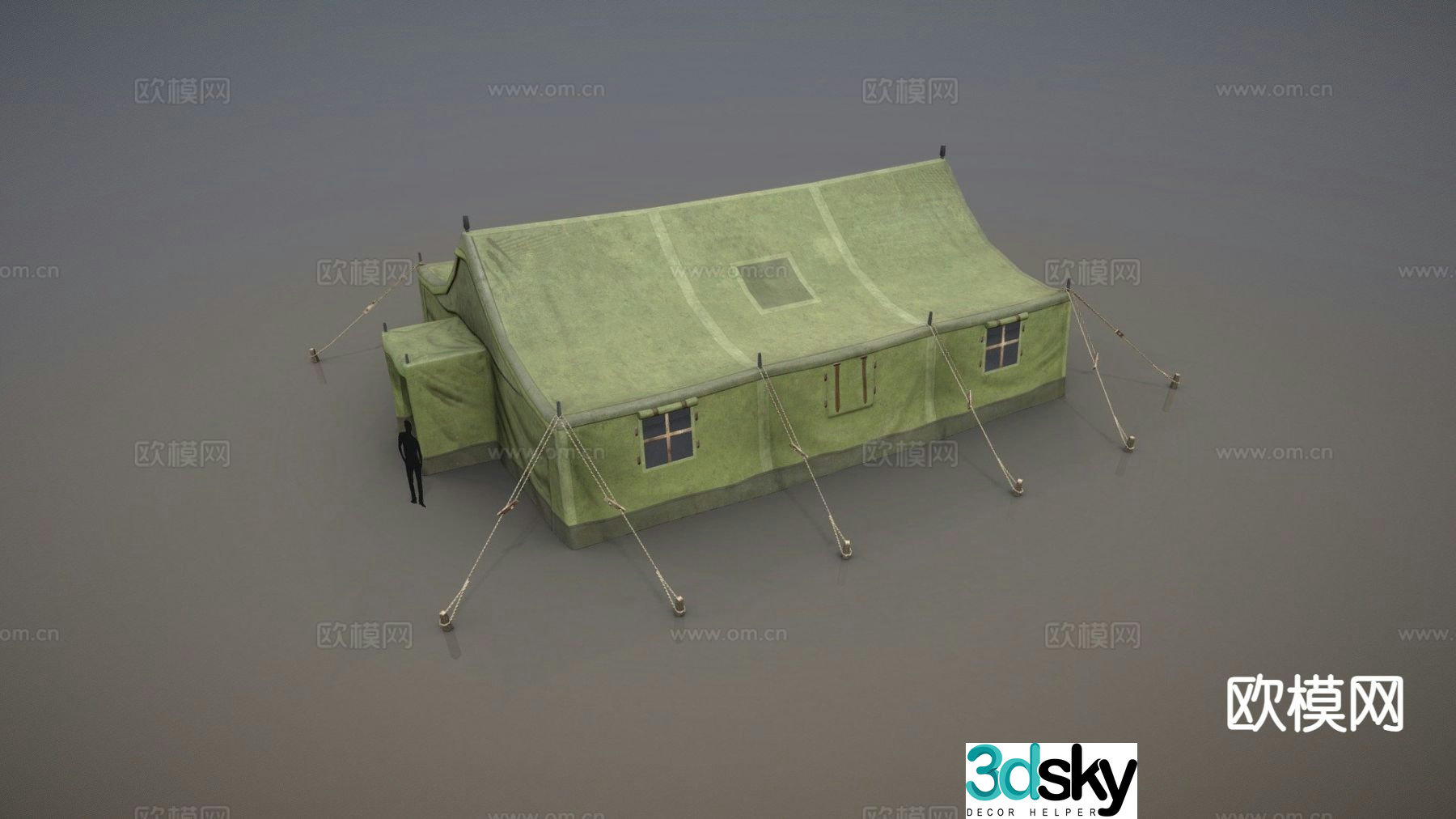 military tent d model