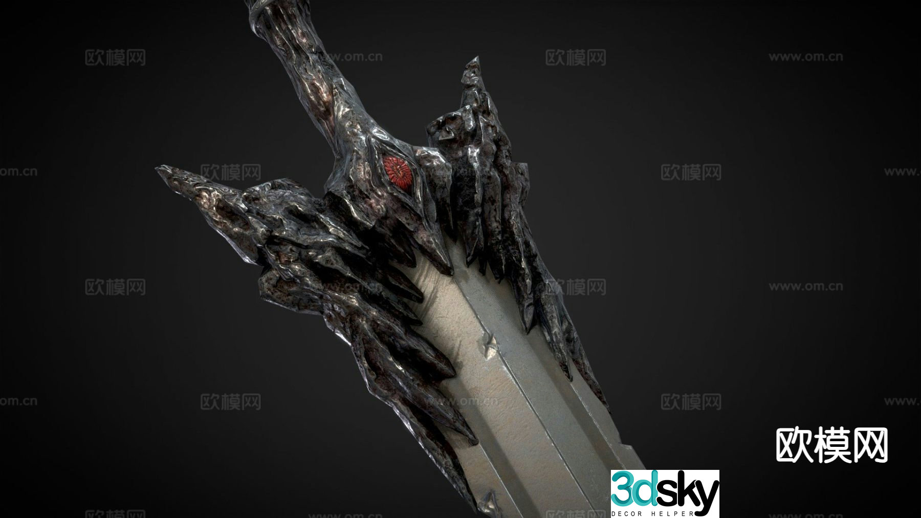 Evil eye sword 3d model