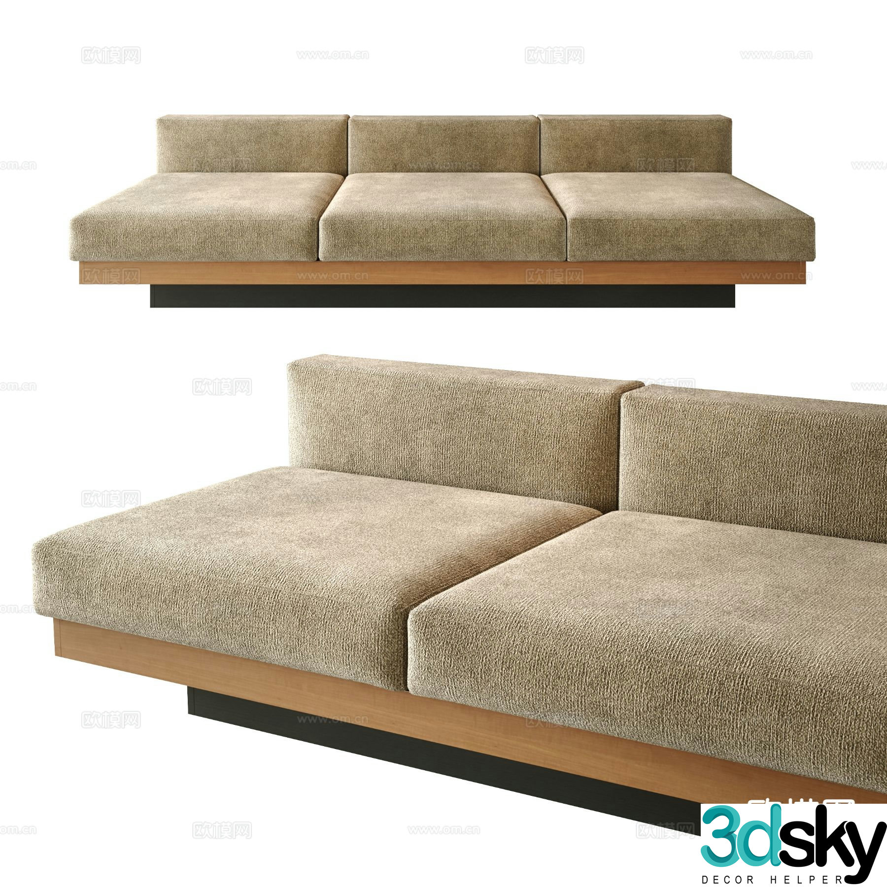 Minotti Italian sofa 3d model