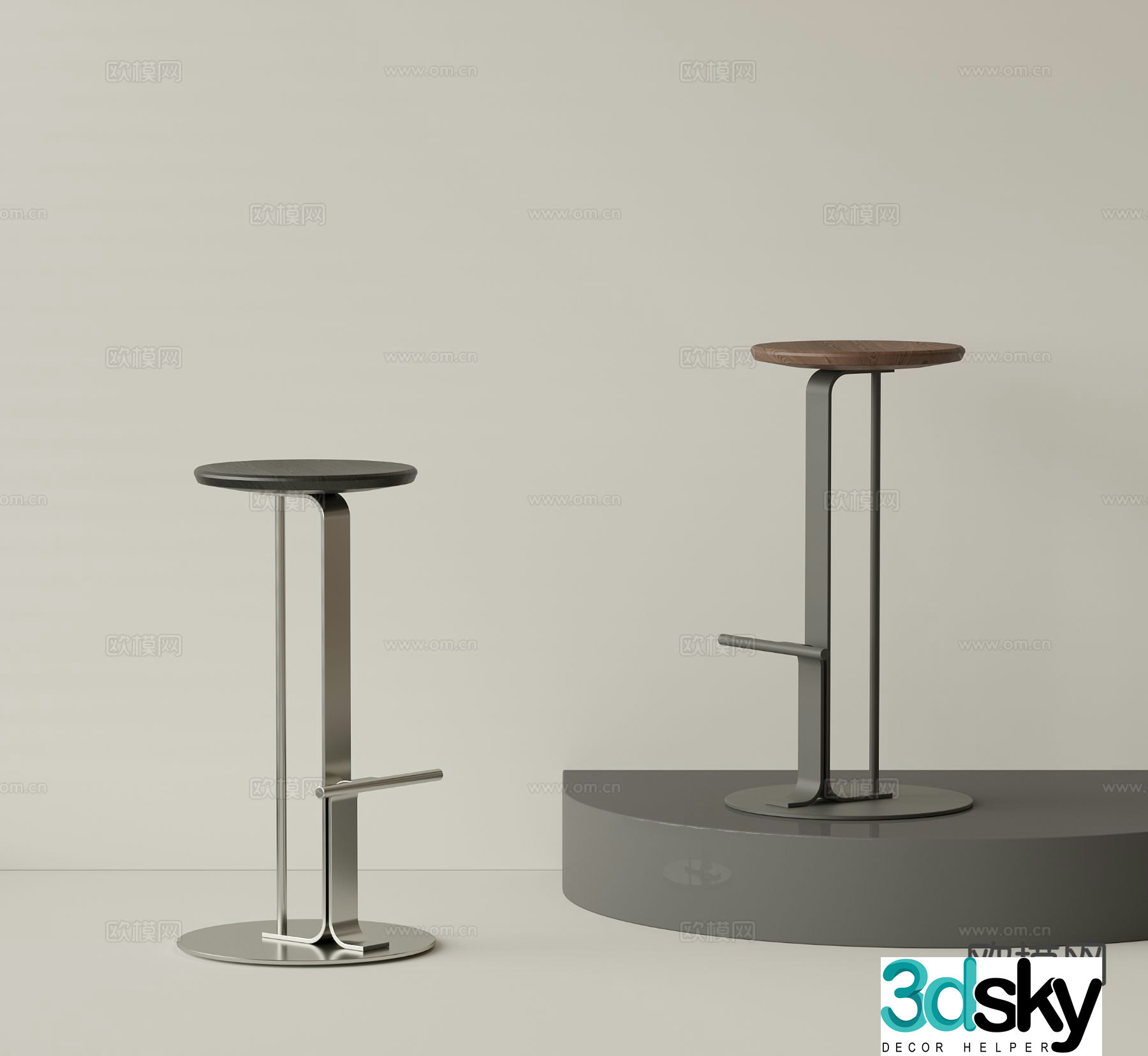 Modern bar stool bar stool bar stool 3d model