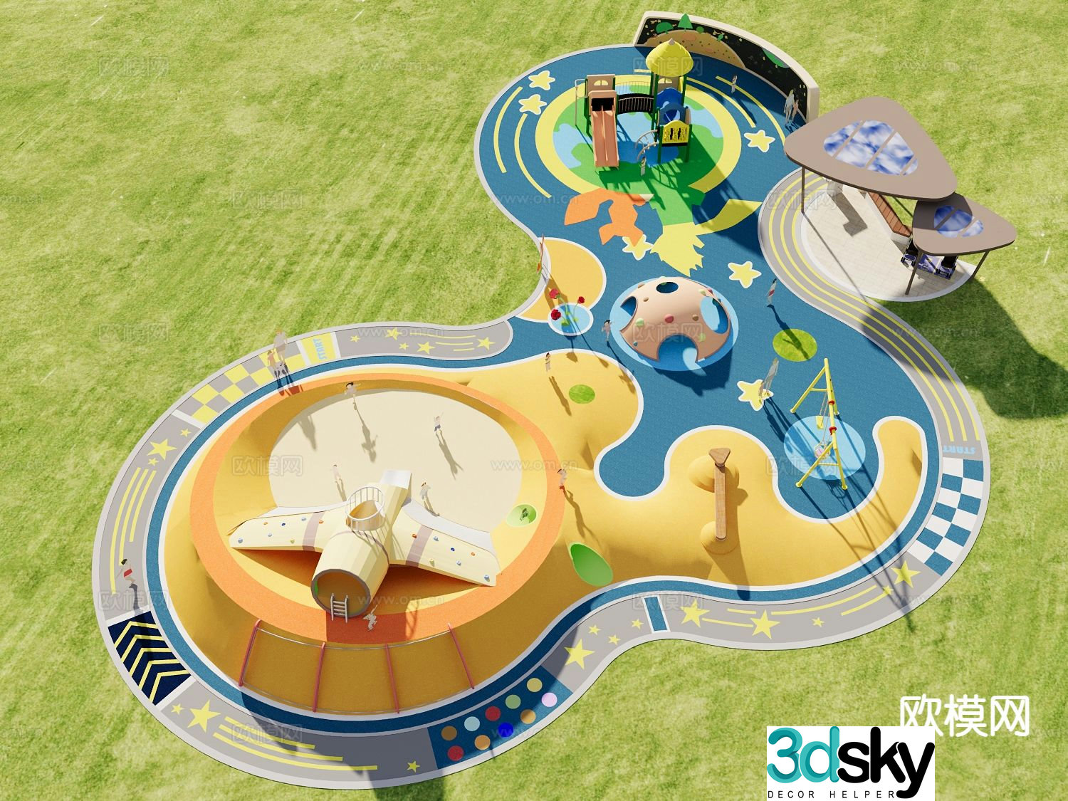 Playground children's playground 3d model