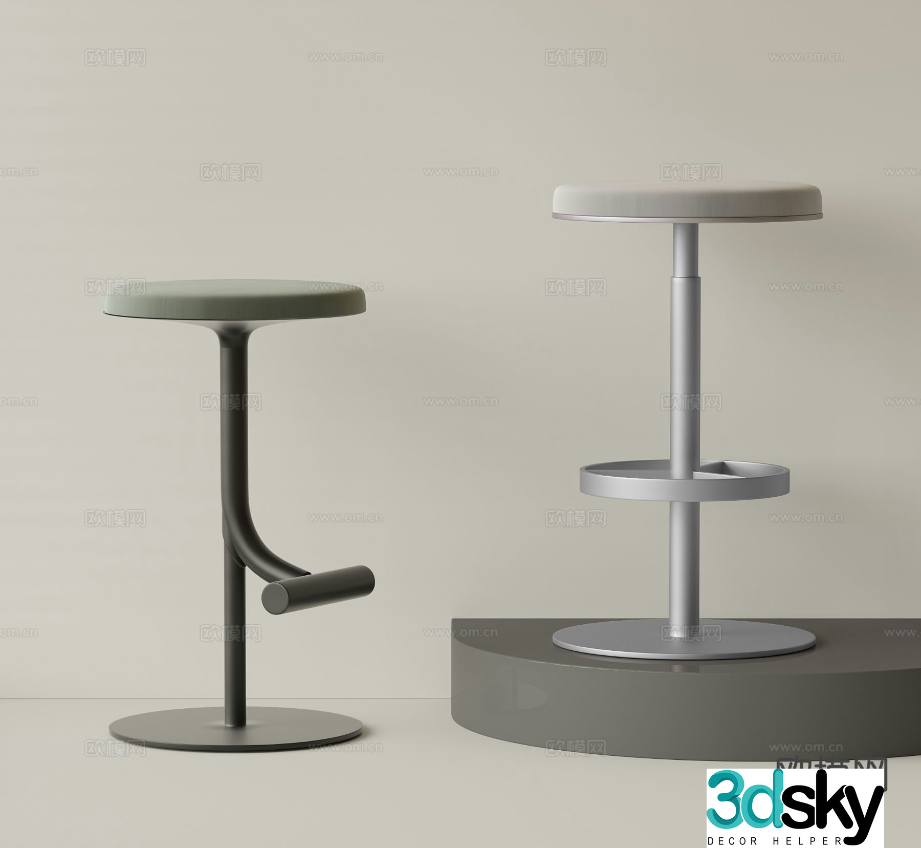 Modern bar stool bar stool bar stool 3d model