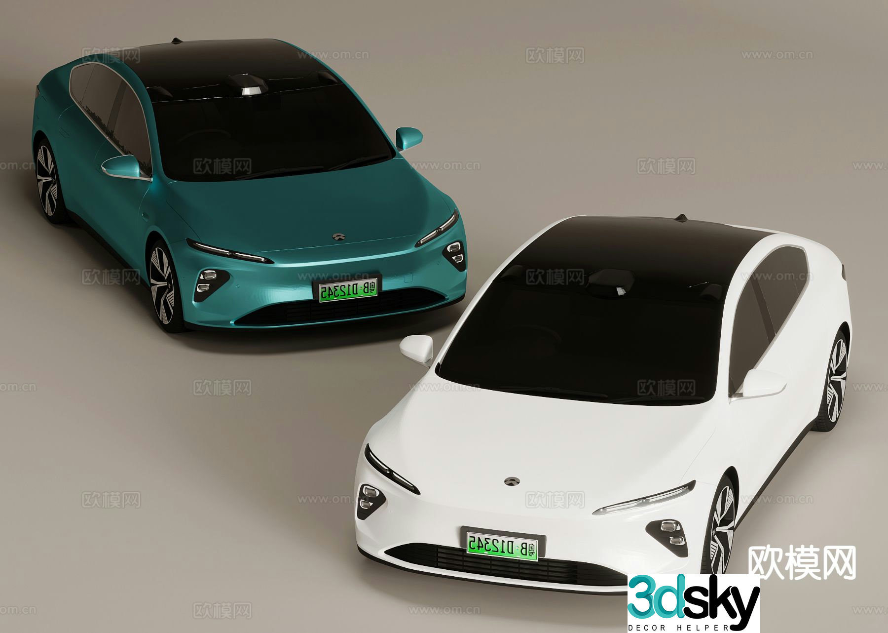 New energy vehicle car 3d model