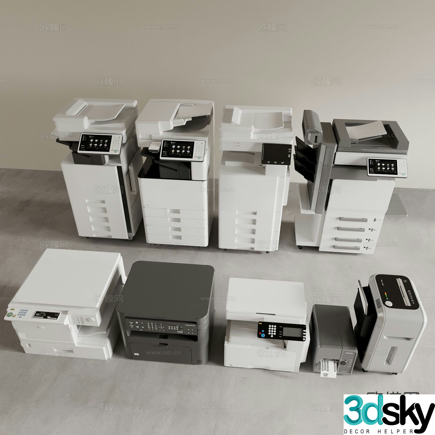 printer copier scanner 3d model