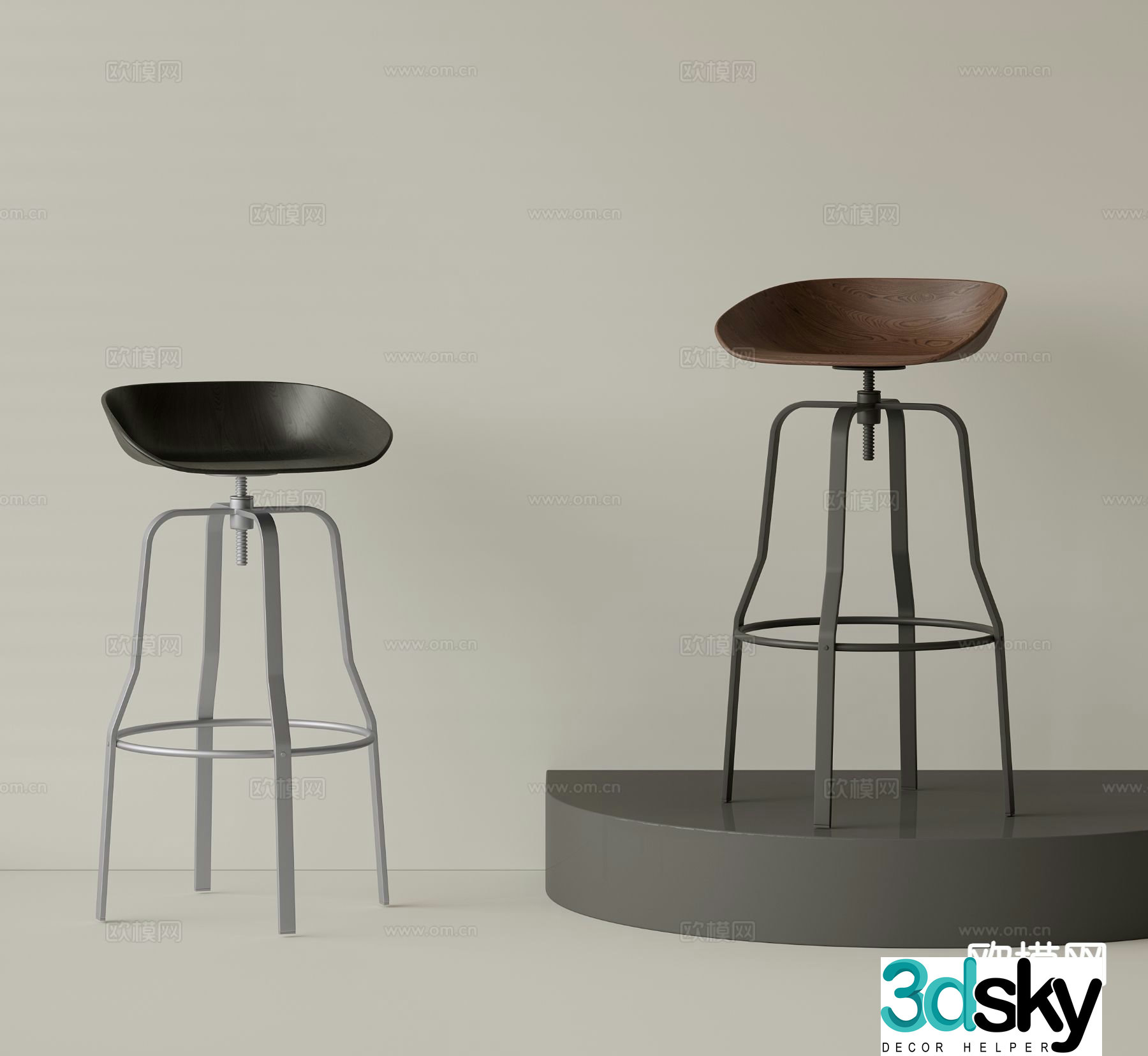 Modern bar stool bar stool bar stool 3d model