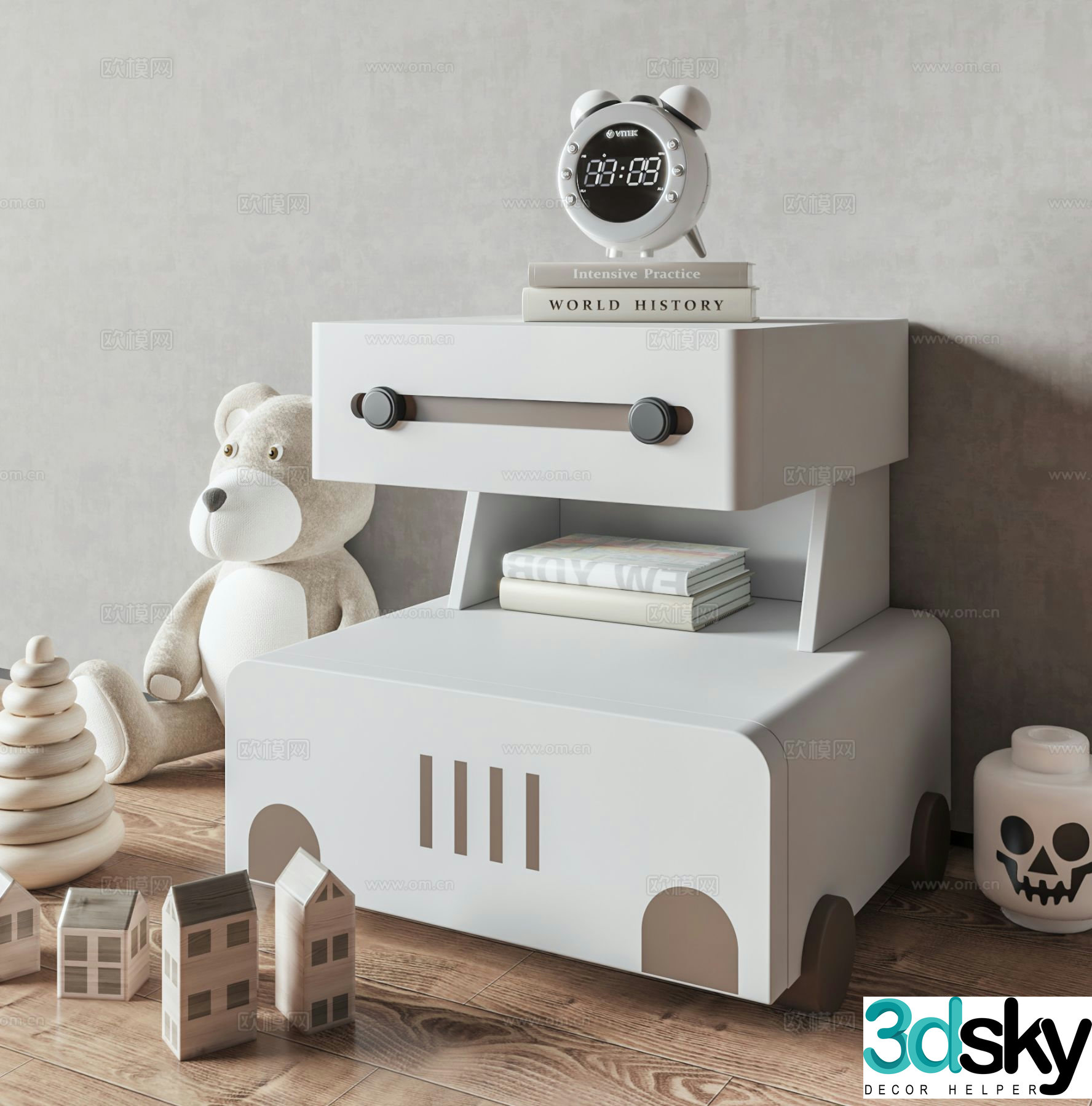 Robot bedside table 3d model