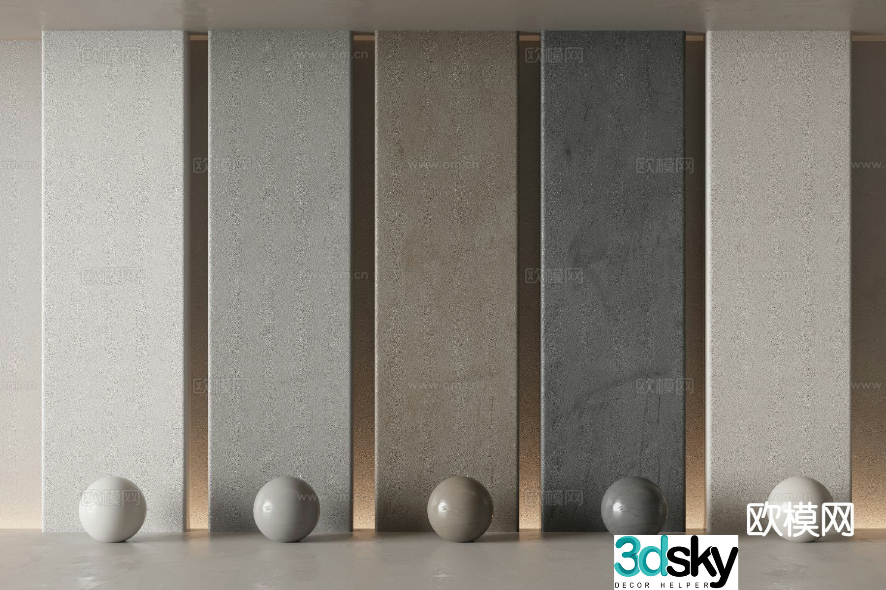 Modern texture paint latex paint cement paint art paint 3d model