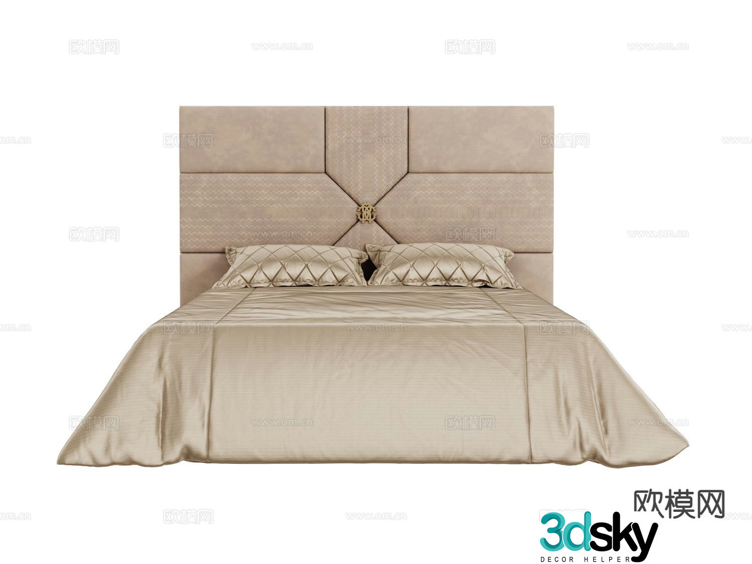 roberto cavalli-Springs- modern double bed 3d model