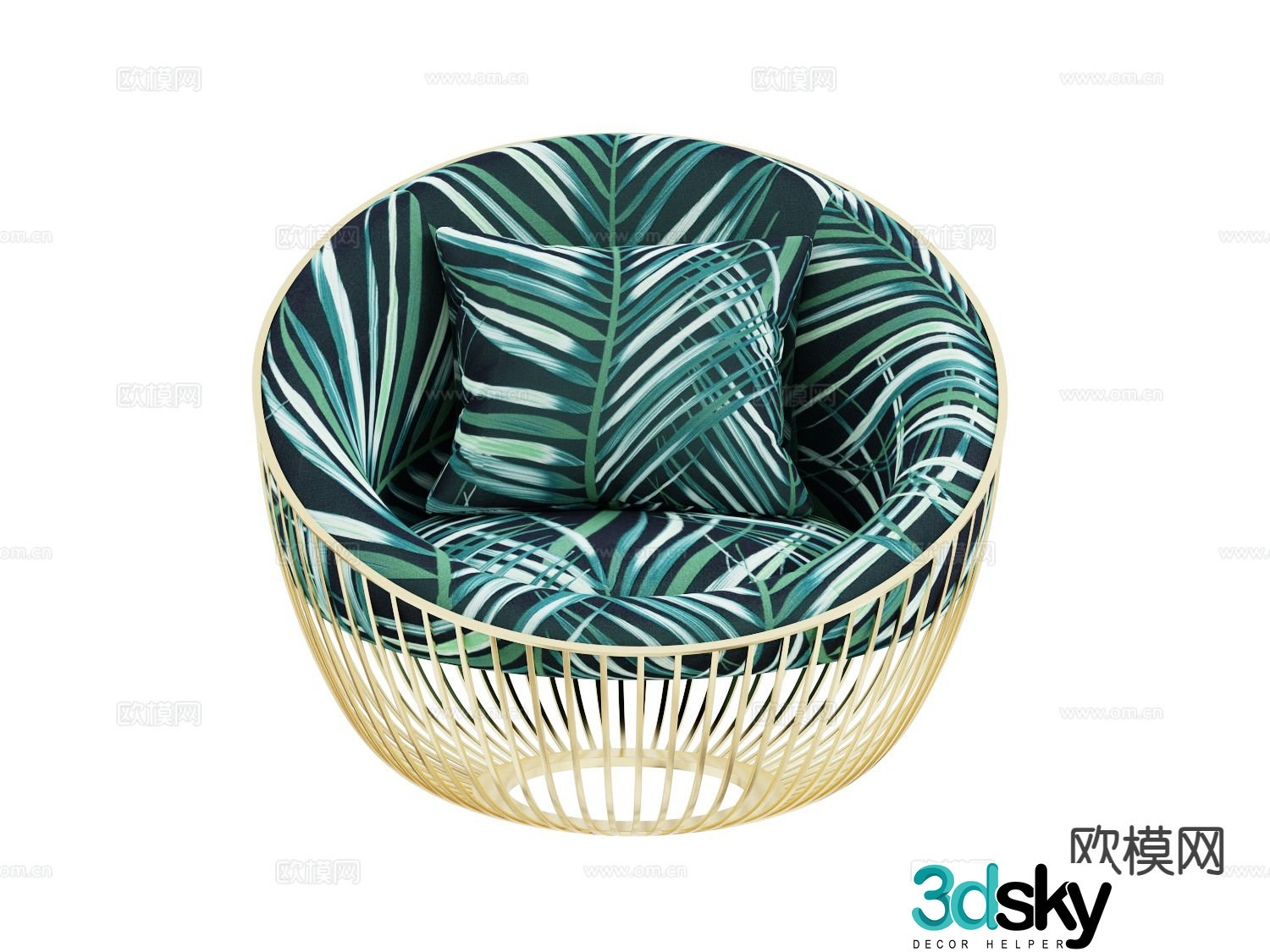 roberto cavalli-Cosmopolitan single sofa 3d model