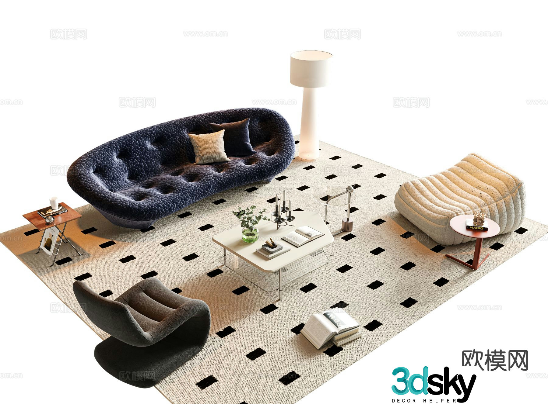 Wasabi sofa combination 3D model