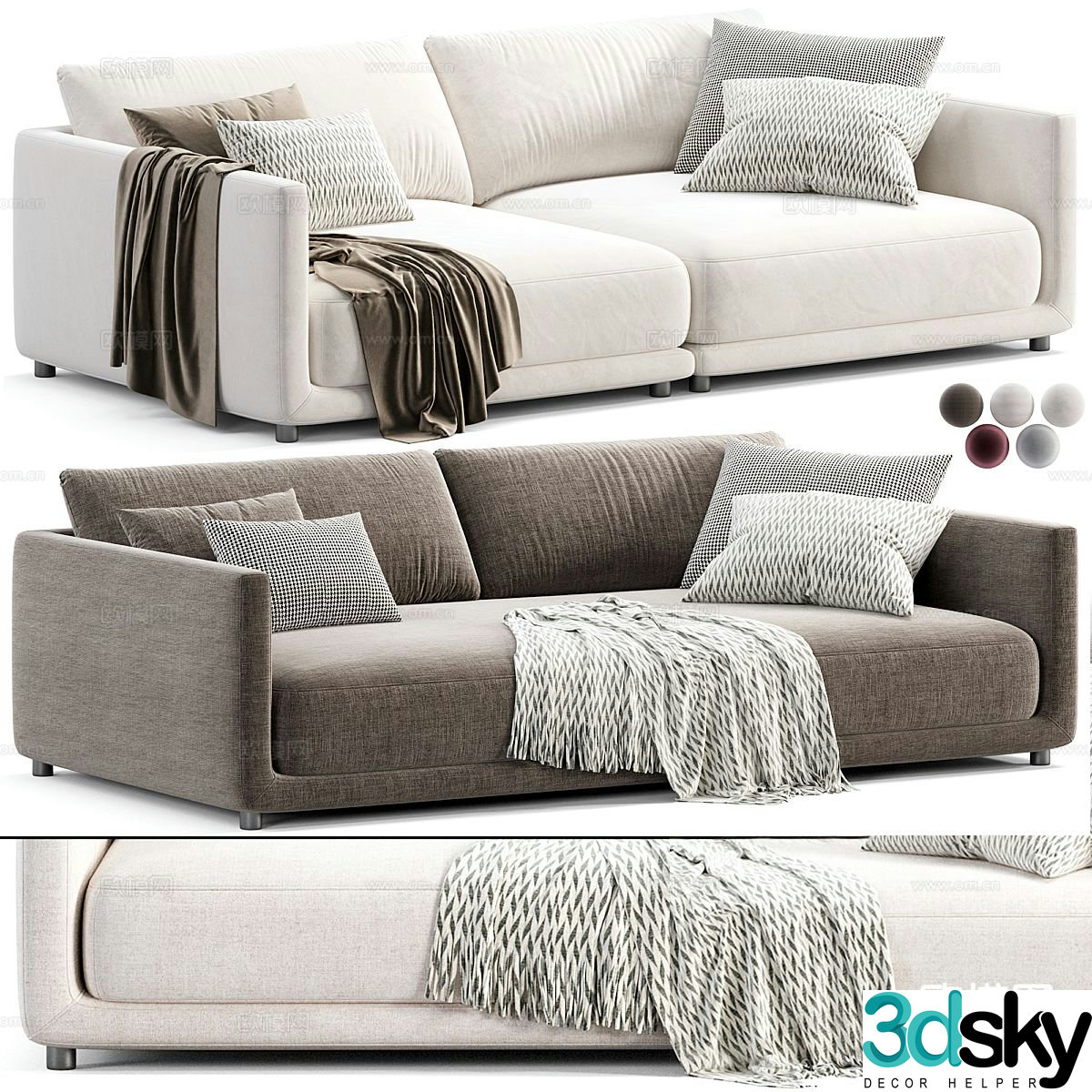 Modern love sofa 3d model