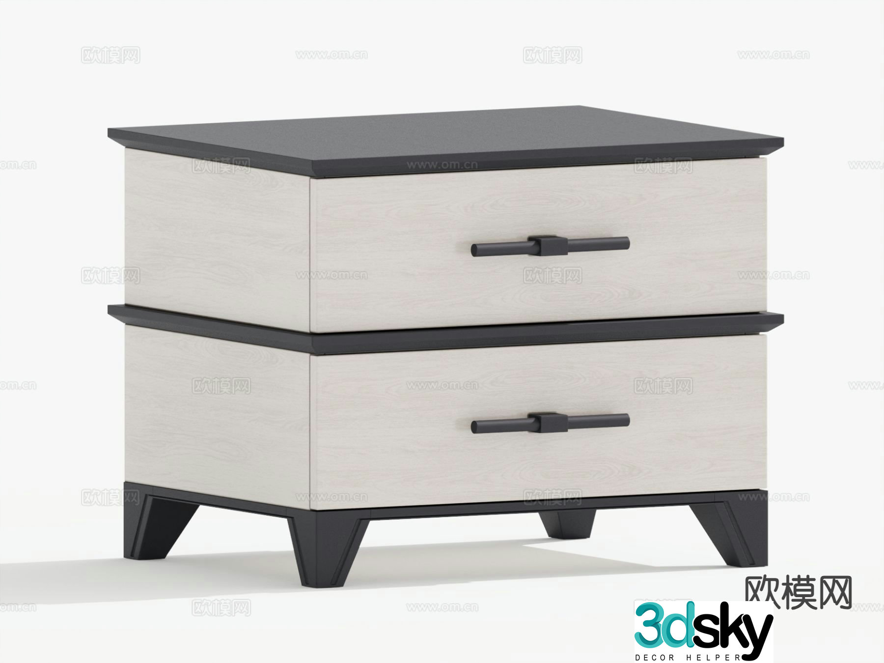 Modern bedside table 3d model