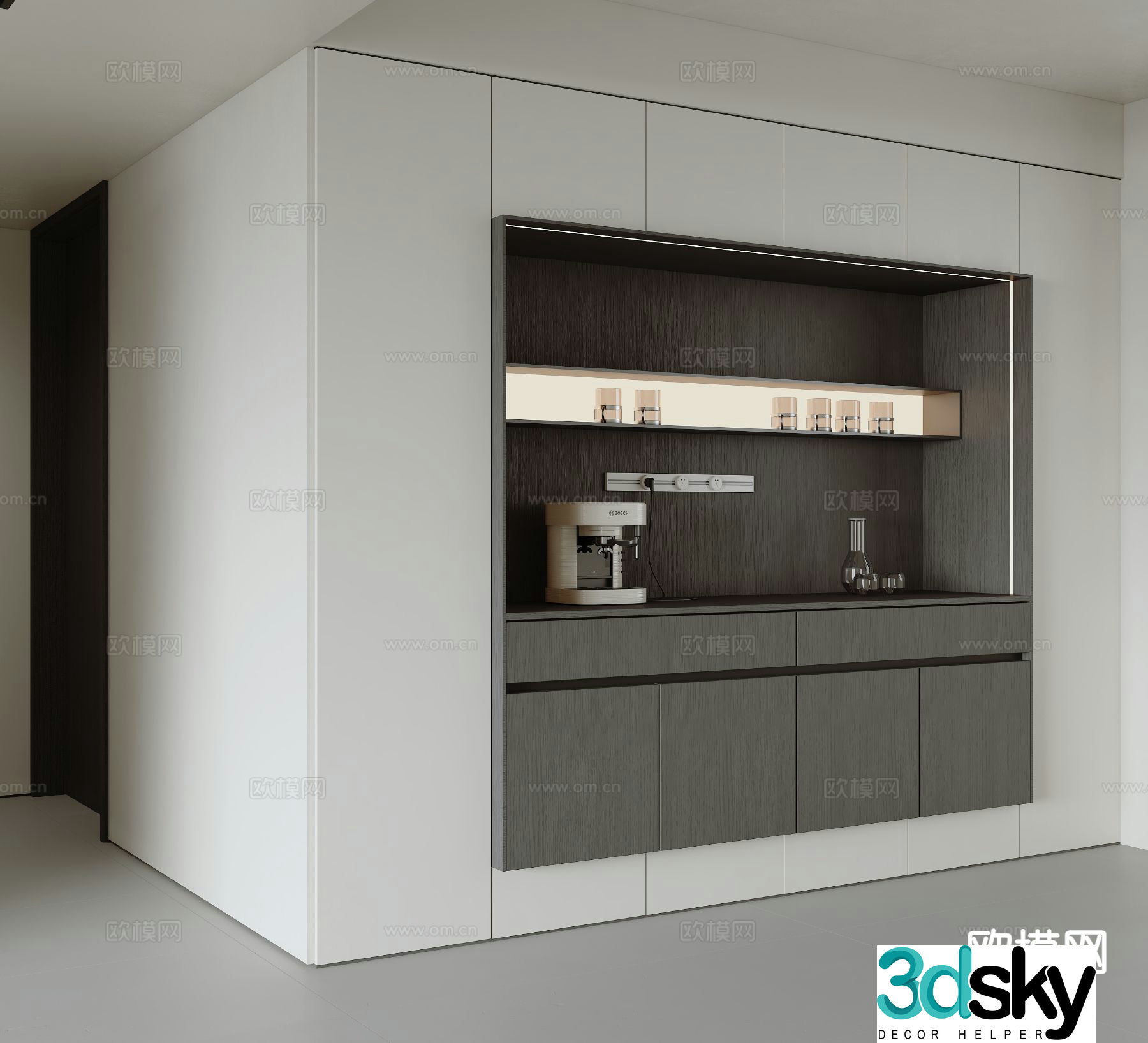 Modern sideboard 3d model