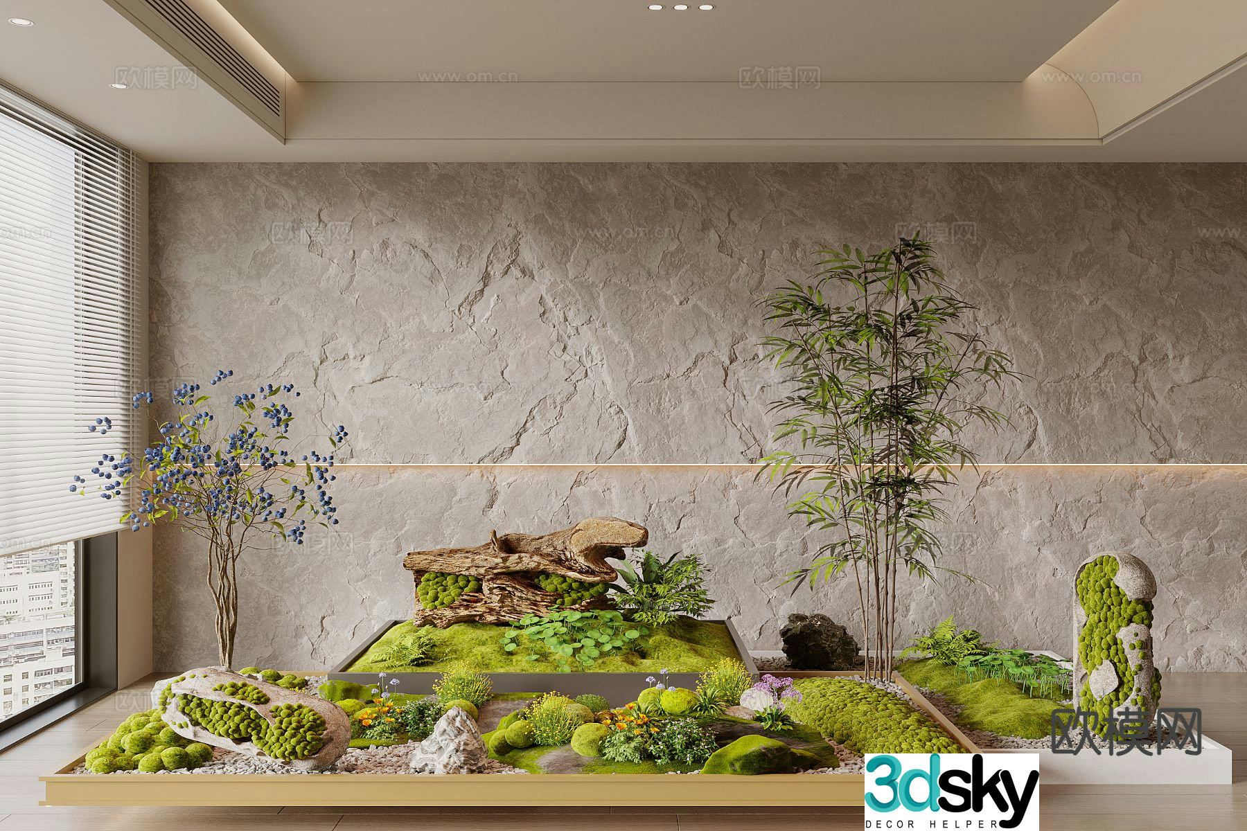 Landscape sketch plant landscaping 3D model
