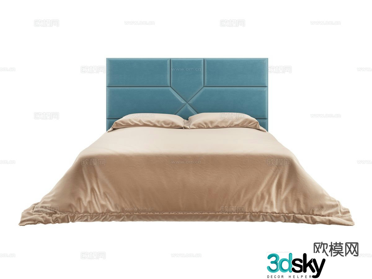 roberto cavalli-Springs modern double bed 3d model