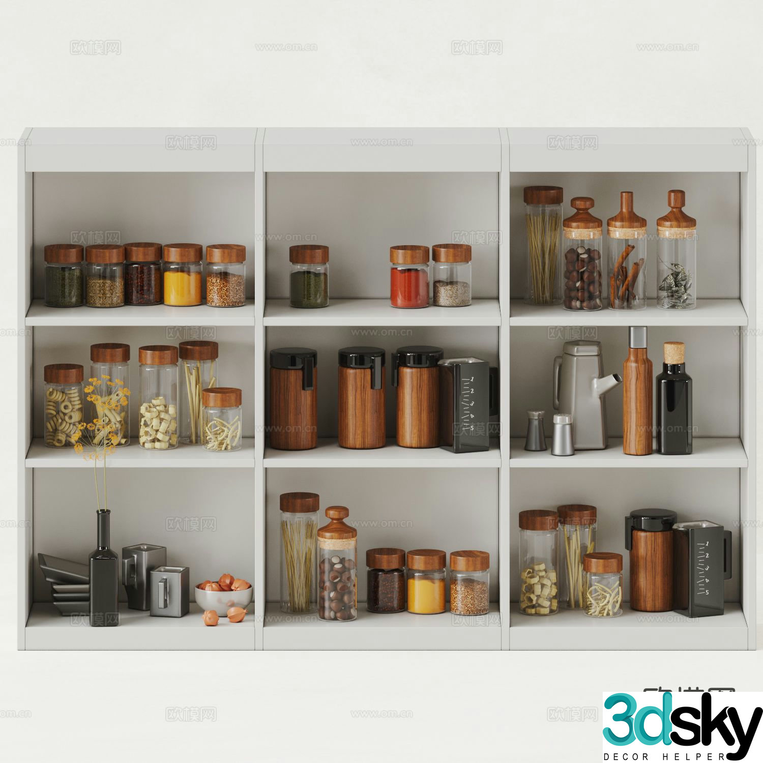 Modern kitchen supplies seasoning bottle 3d model