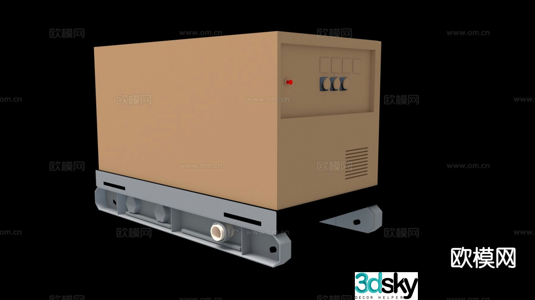 industrial equipment smoke window antenna 3d model