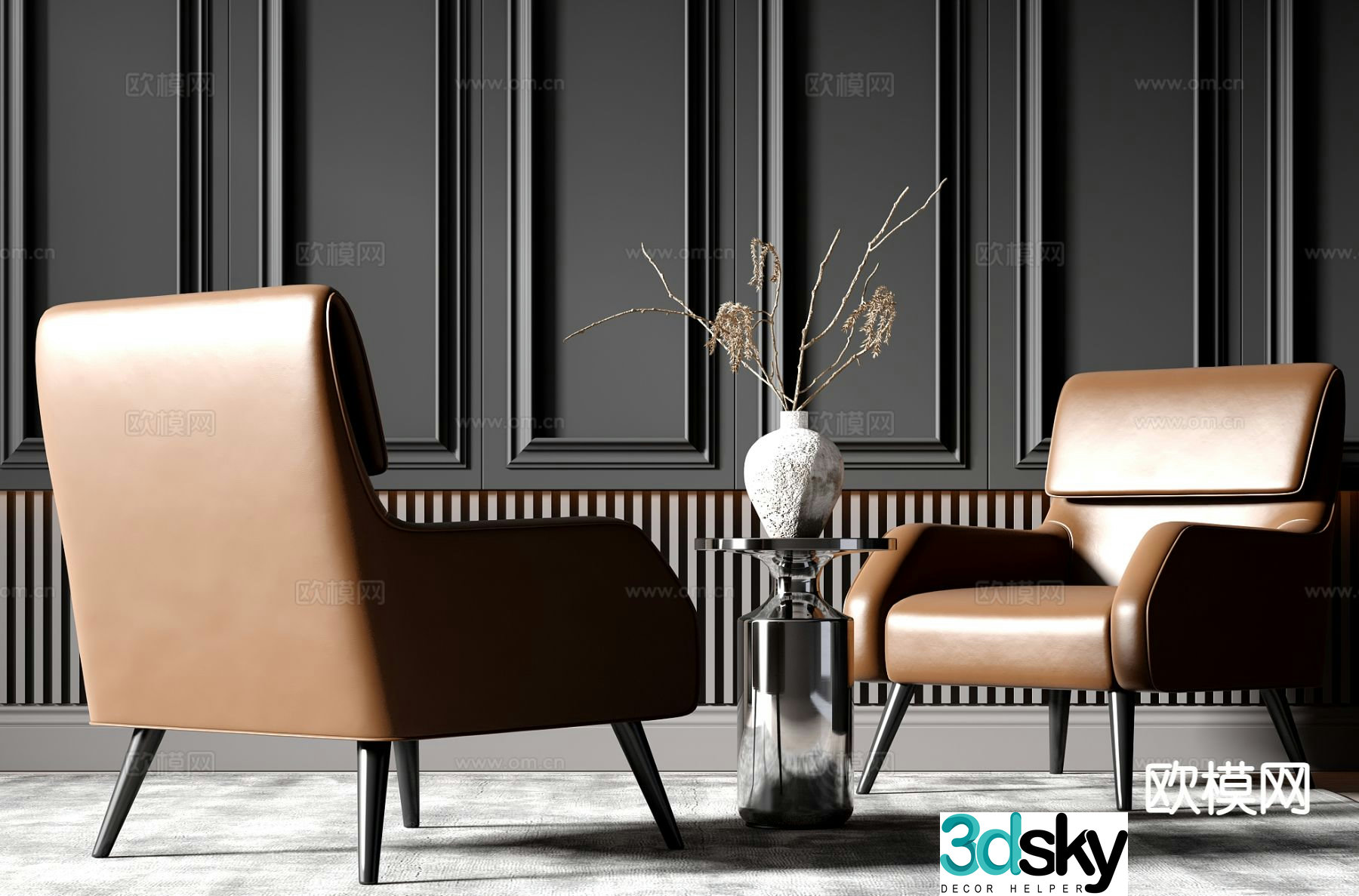 Modern casual sofa 3d model