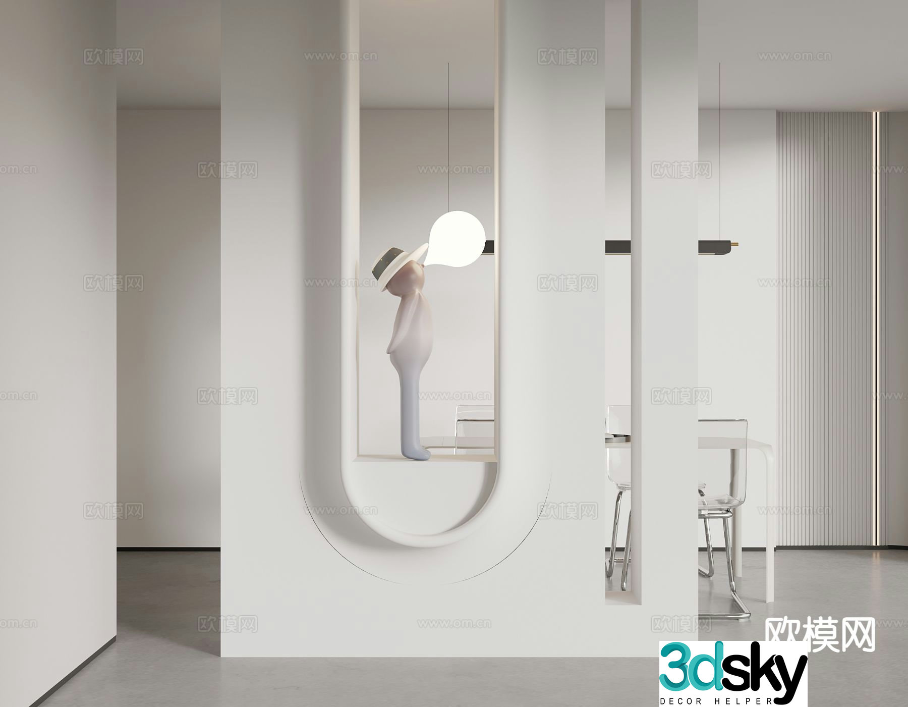 Entrance partition Art partition 3d model
