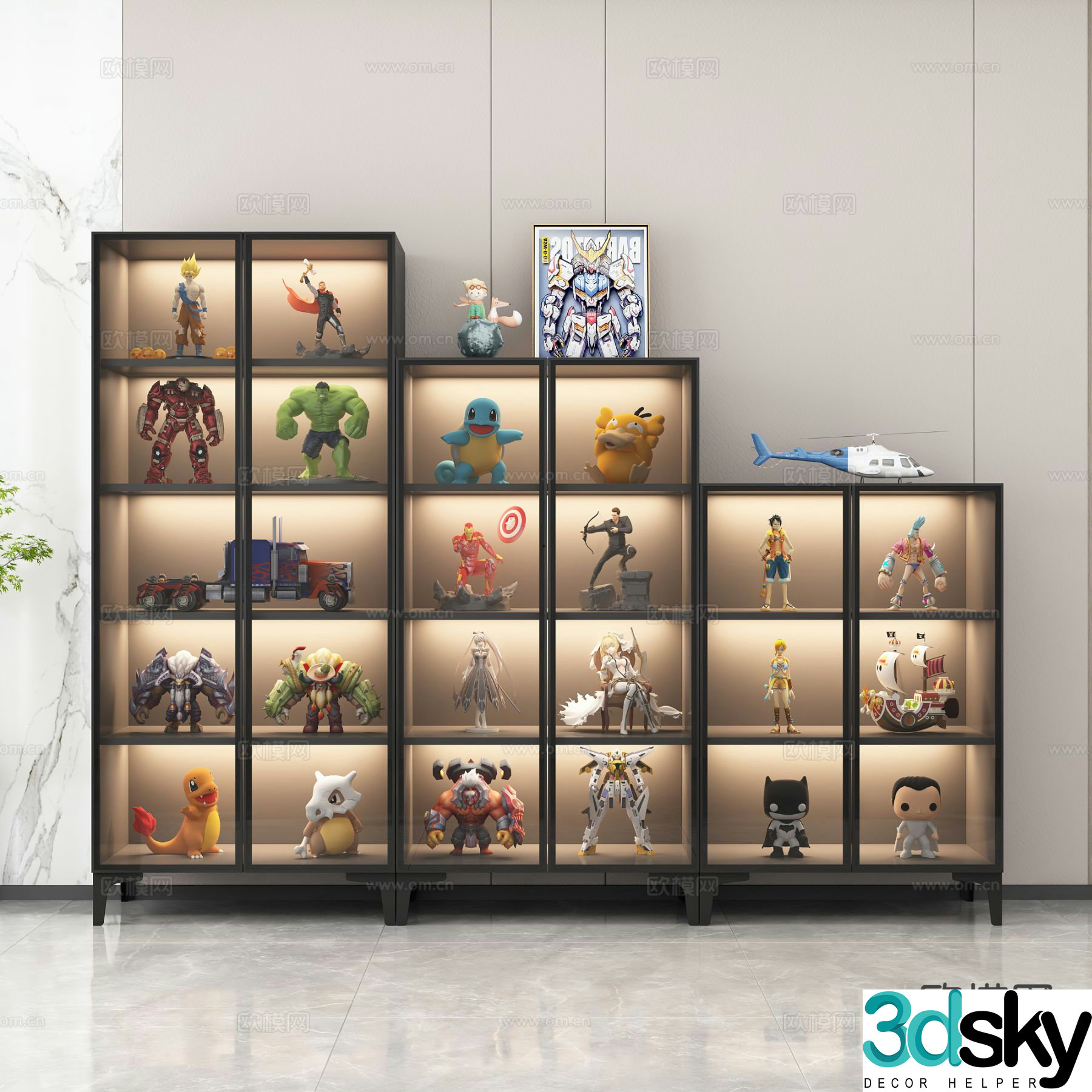 Modern hand cabinet decorative cabinet 3d model