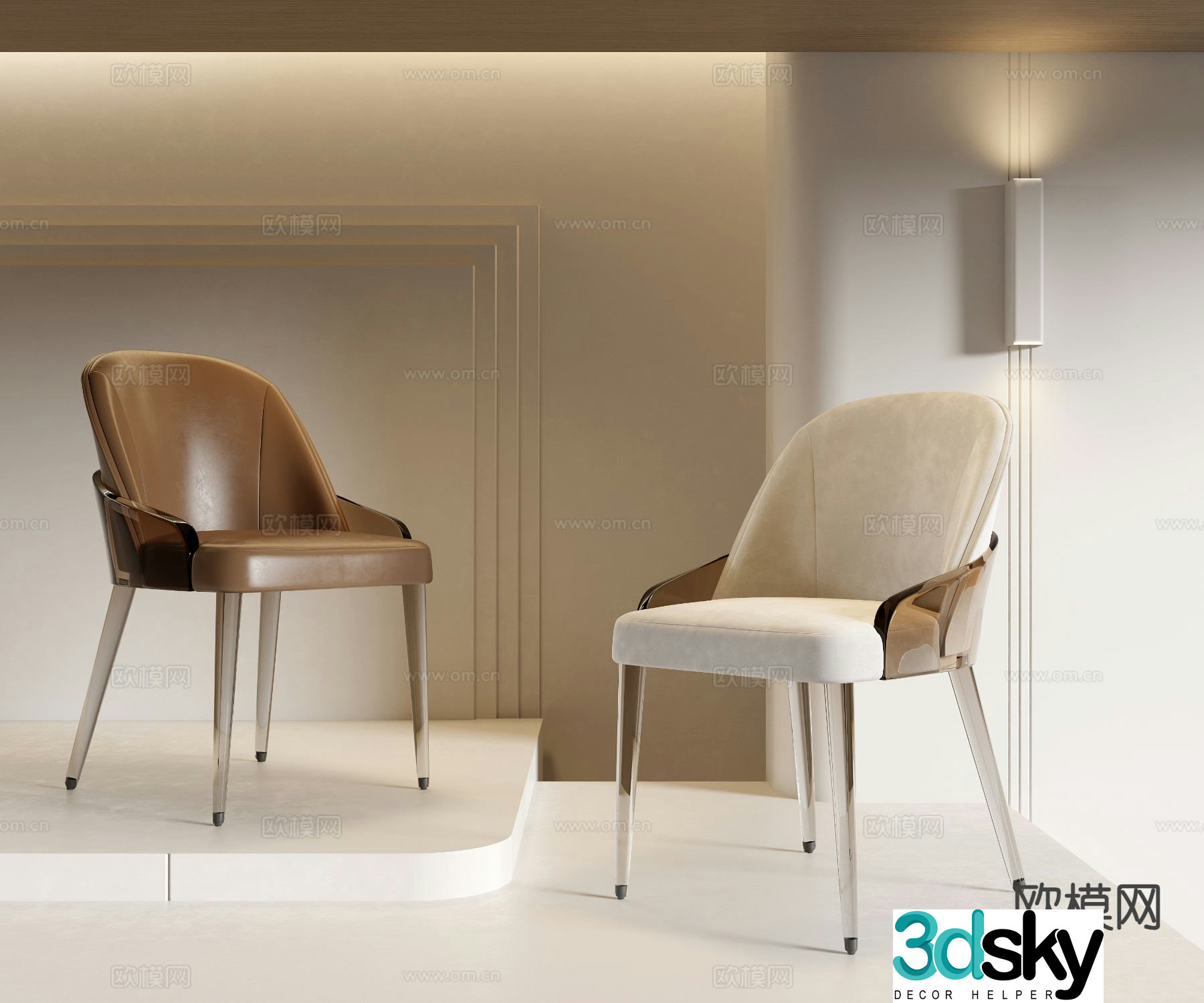 Modern single chair 3d model
