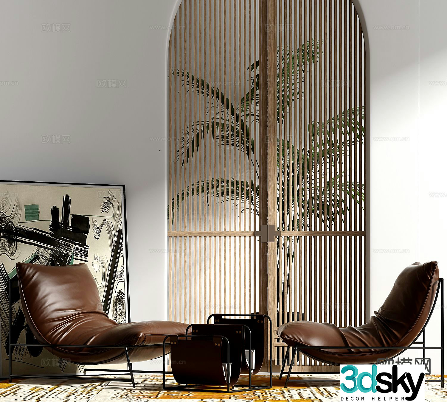 Light luxury leisure sofa 3D model