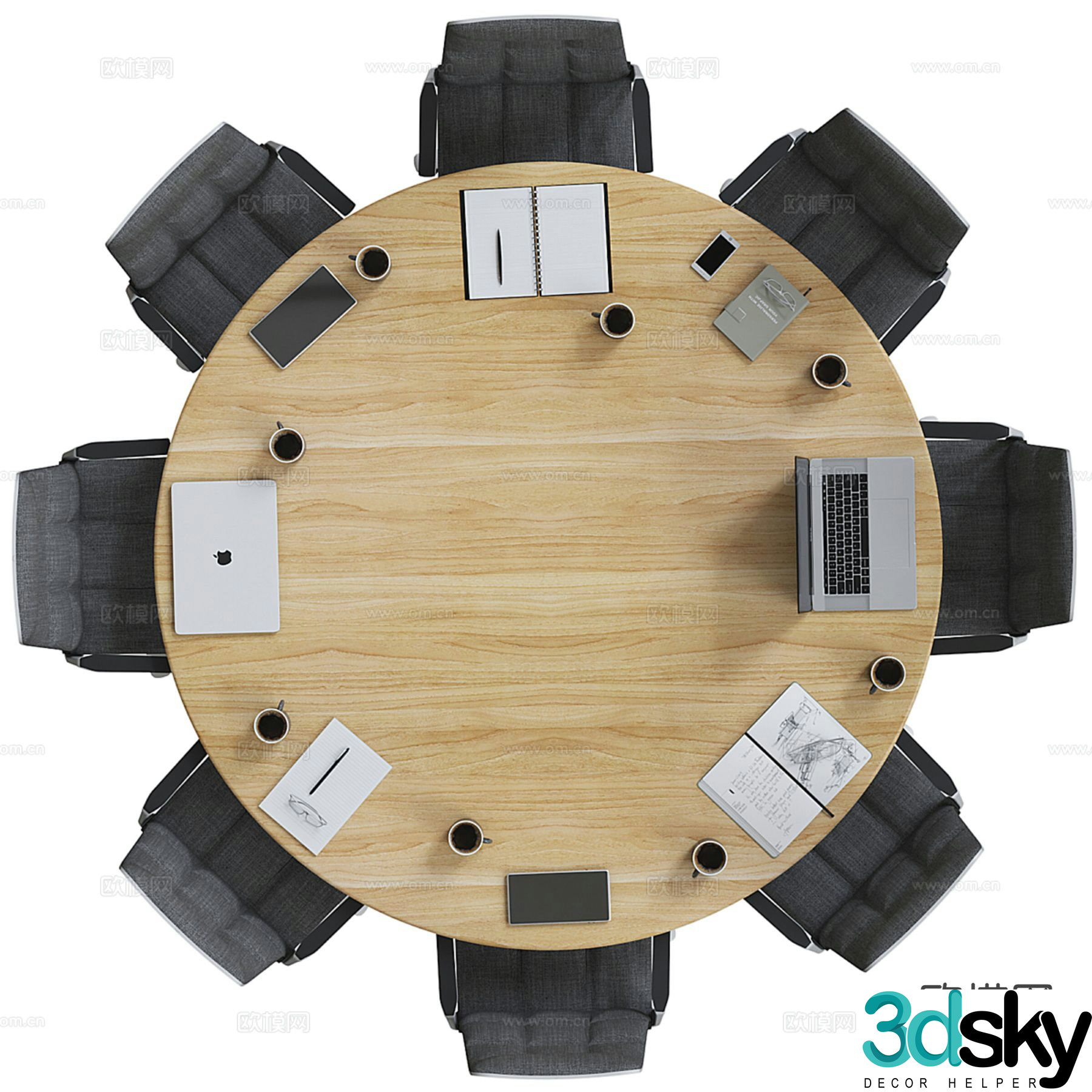 Modern conference table conference table 3d model