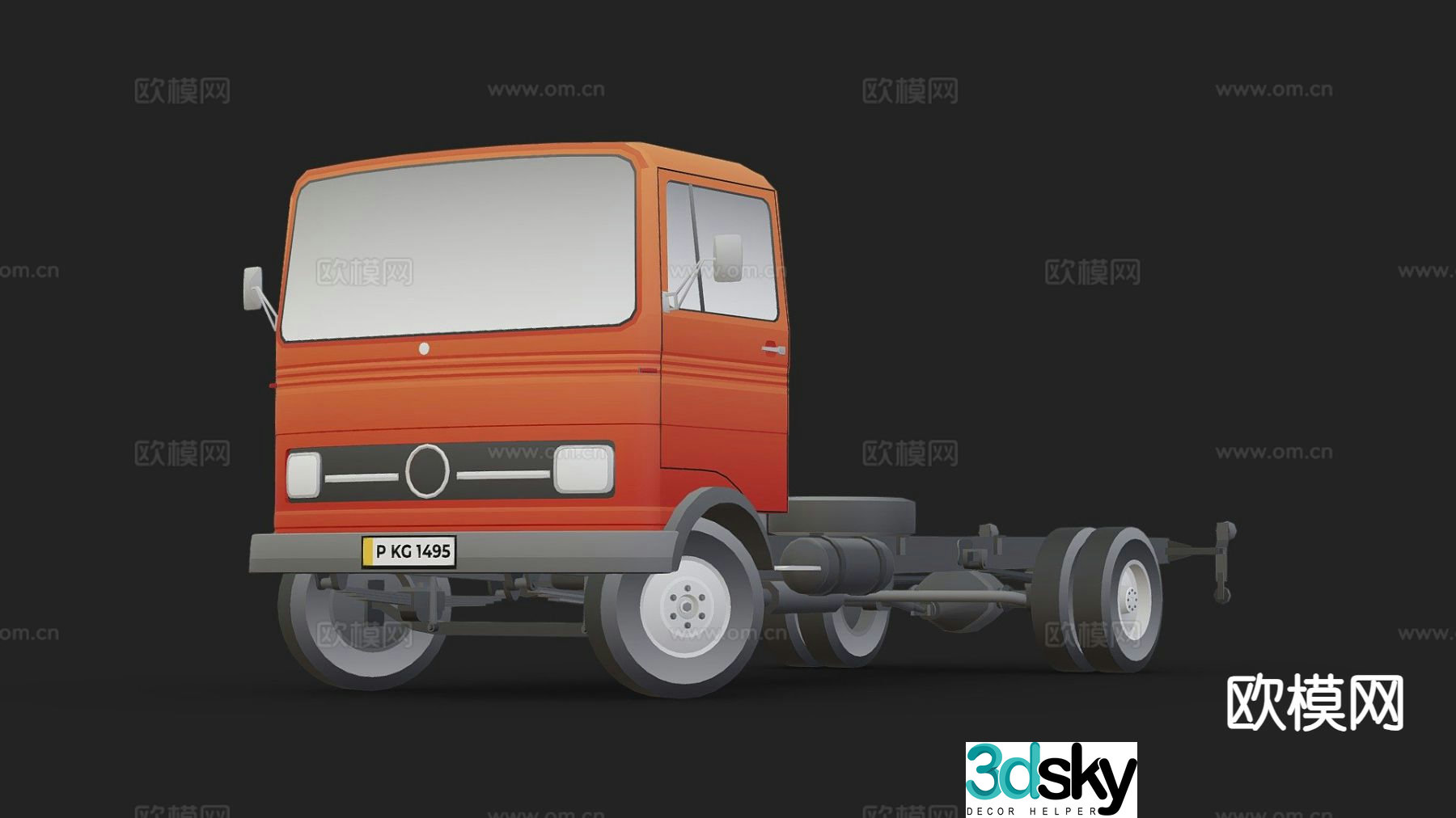car transport truck 3d model