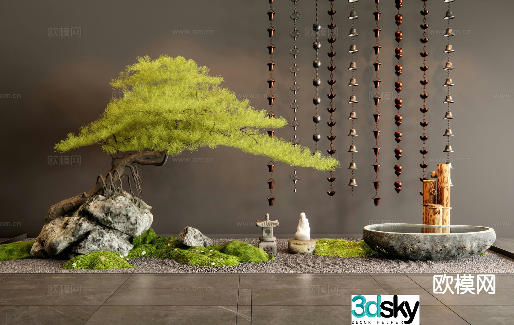 Landscape sketch plant landscaping 3D model
