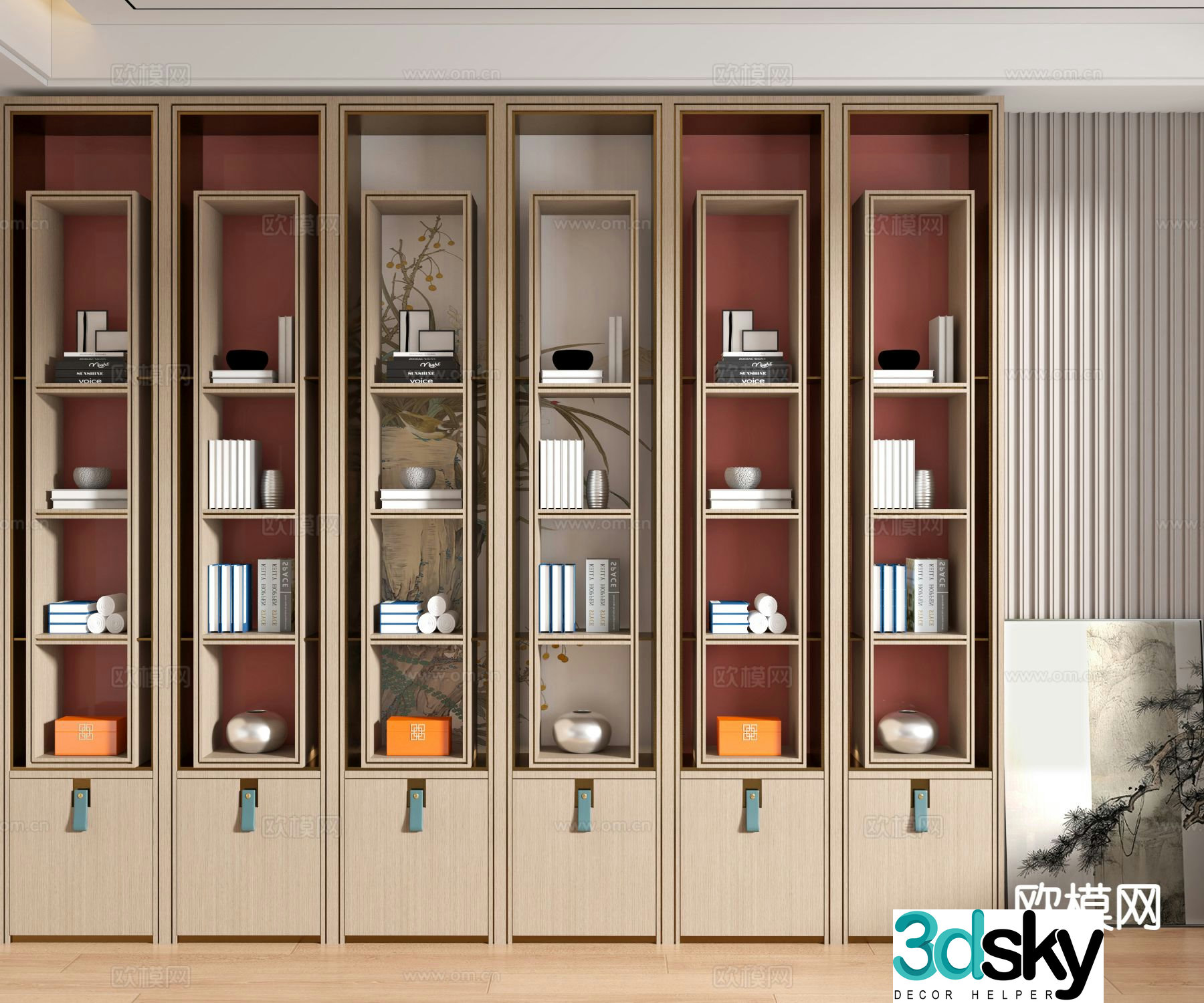 New Chinese style storage rack display rack 3d model