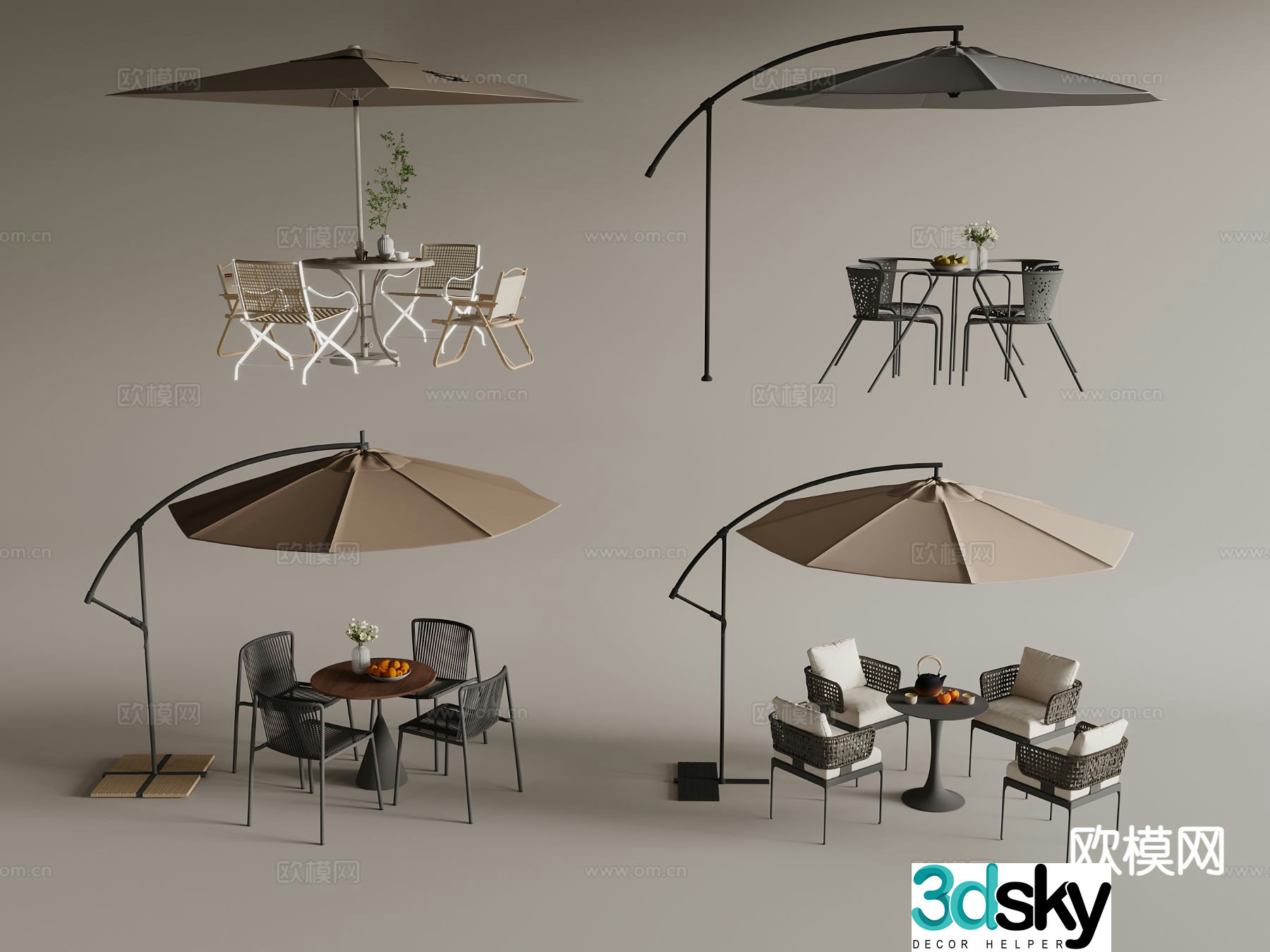 Outdoor tables and chairs camping tables and chairs 3d model