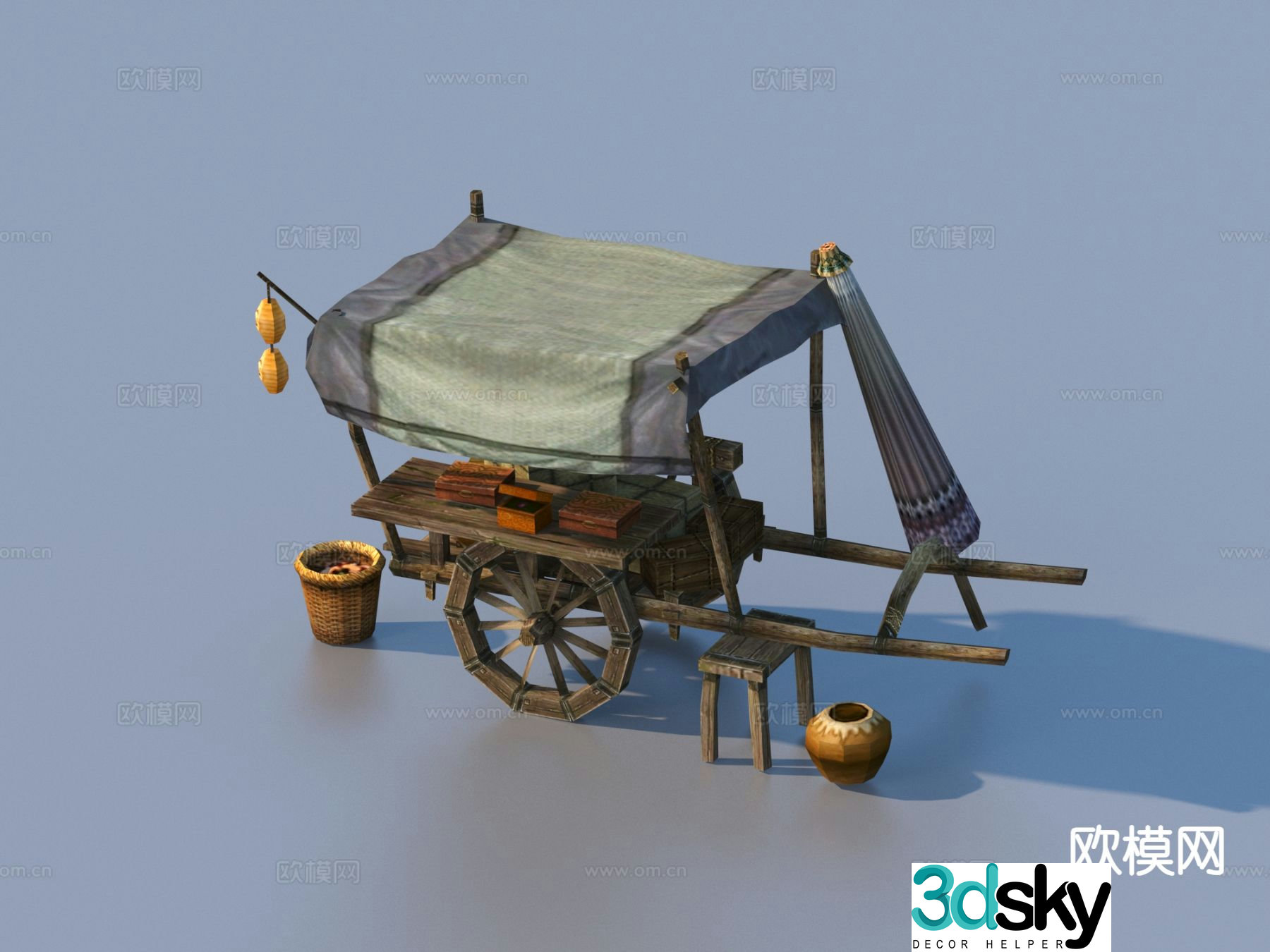 Chinese stall 3d model