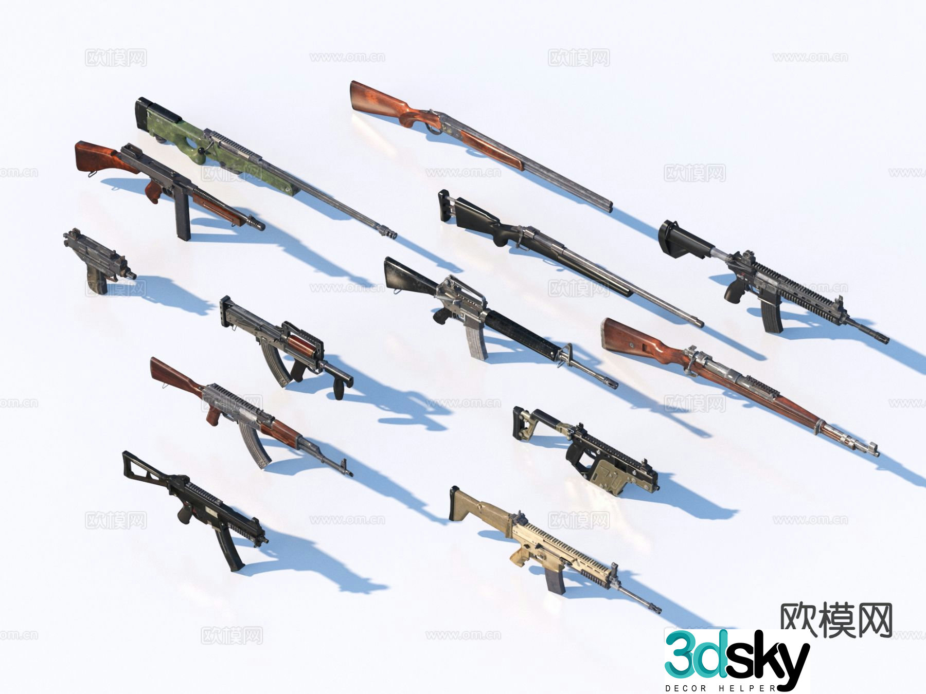 weapons military supplies 3d model