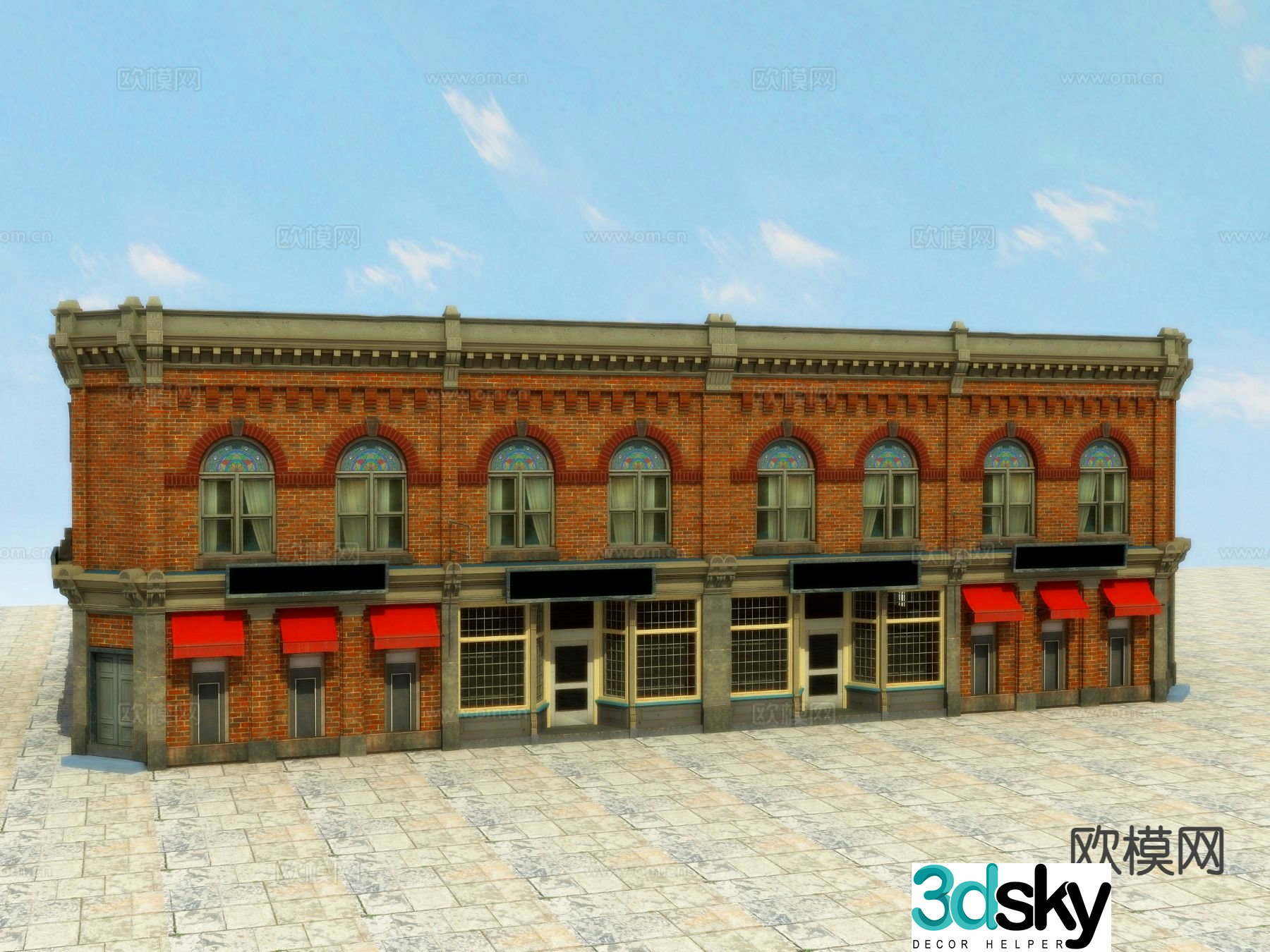 Chinese ancient building tower loft 3d model