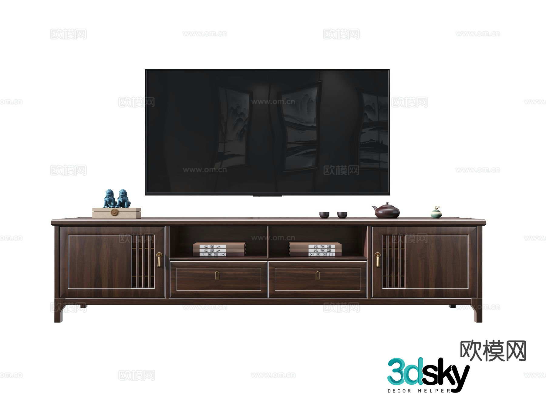 New Chinese style TV cabinet 3d model