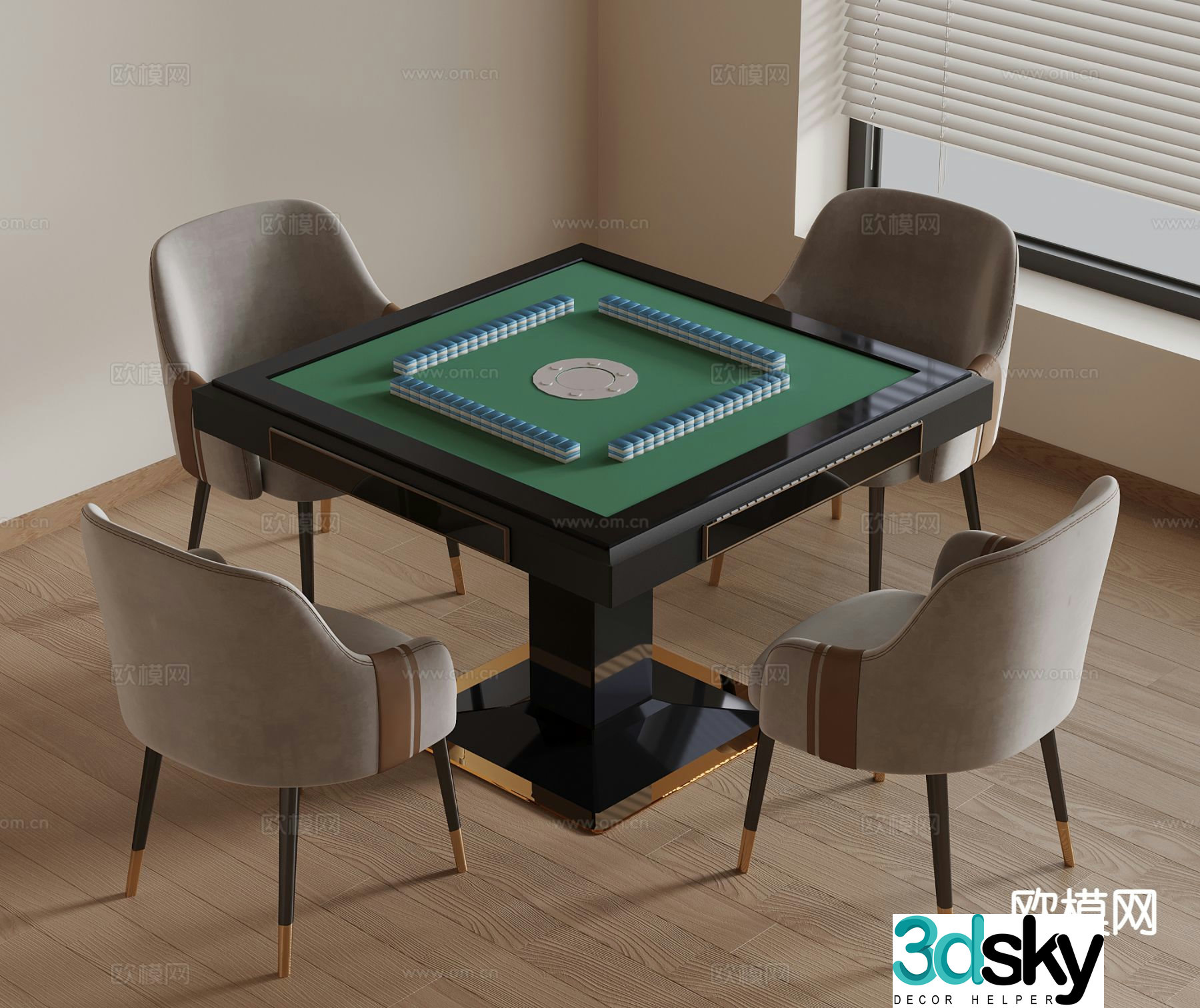 Mahjong table mahjong machine 3d model