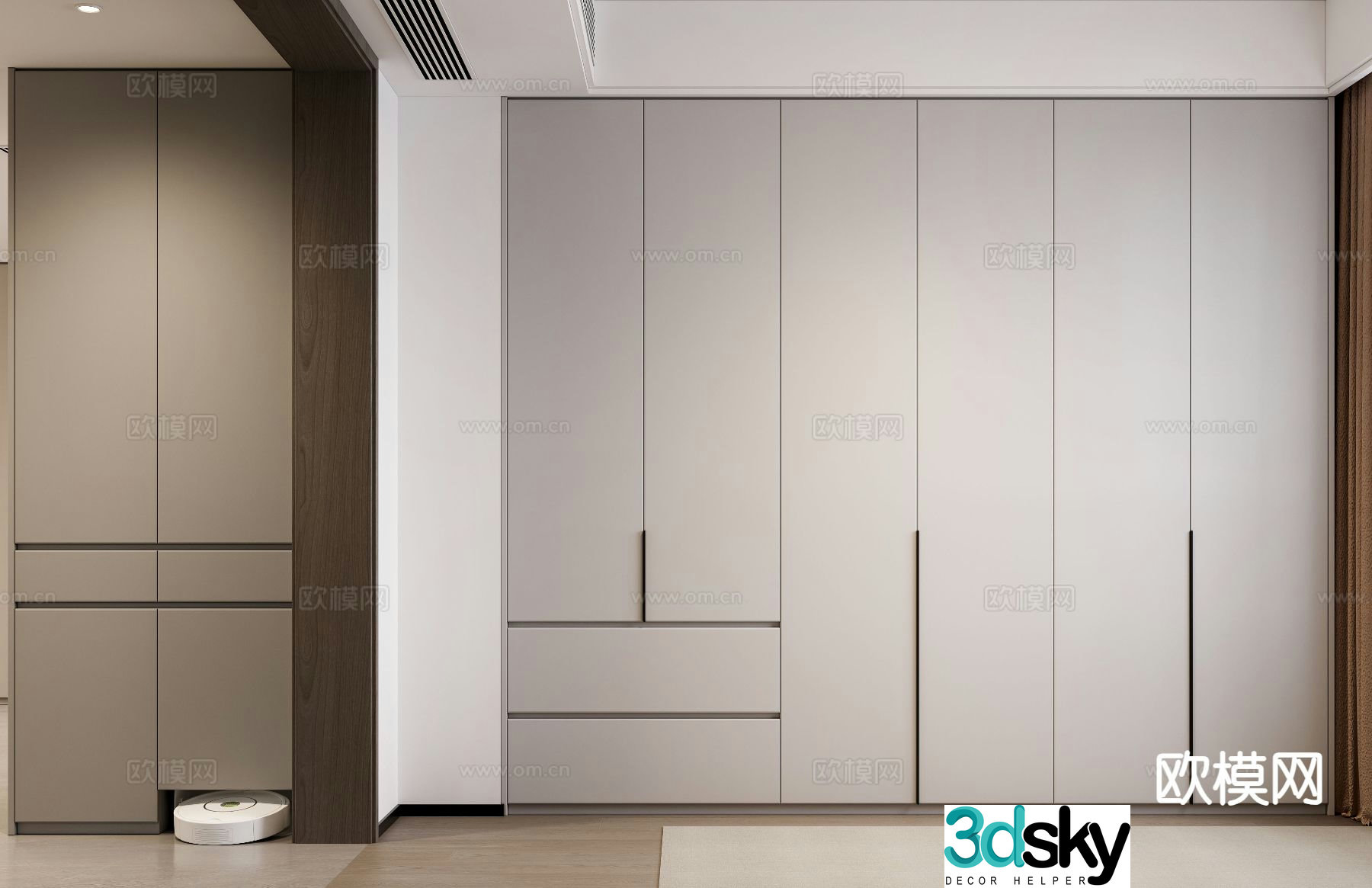 F943 modern wardrobe 3d model