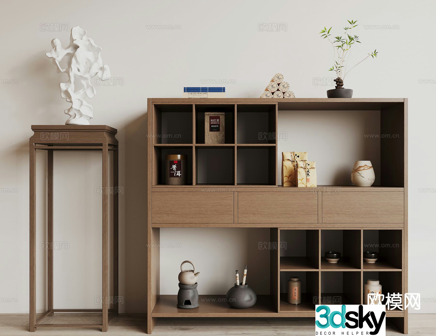 New Chinese tea cabinet 3D model