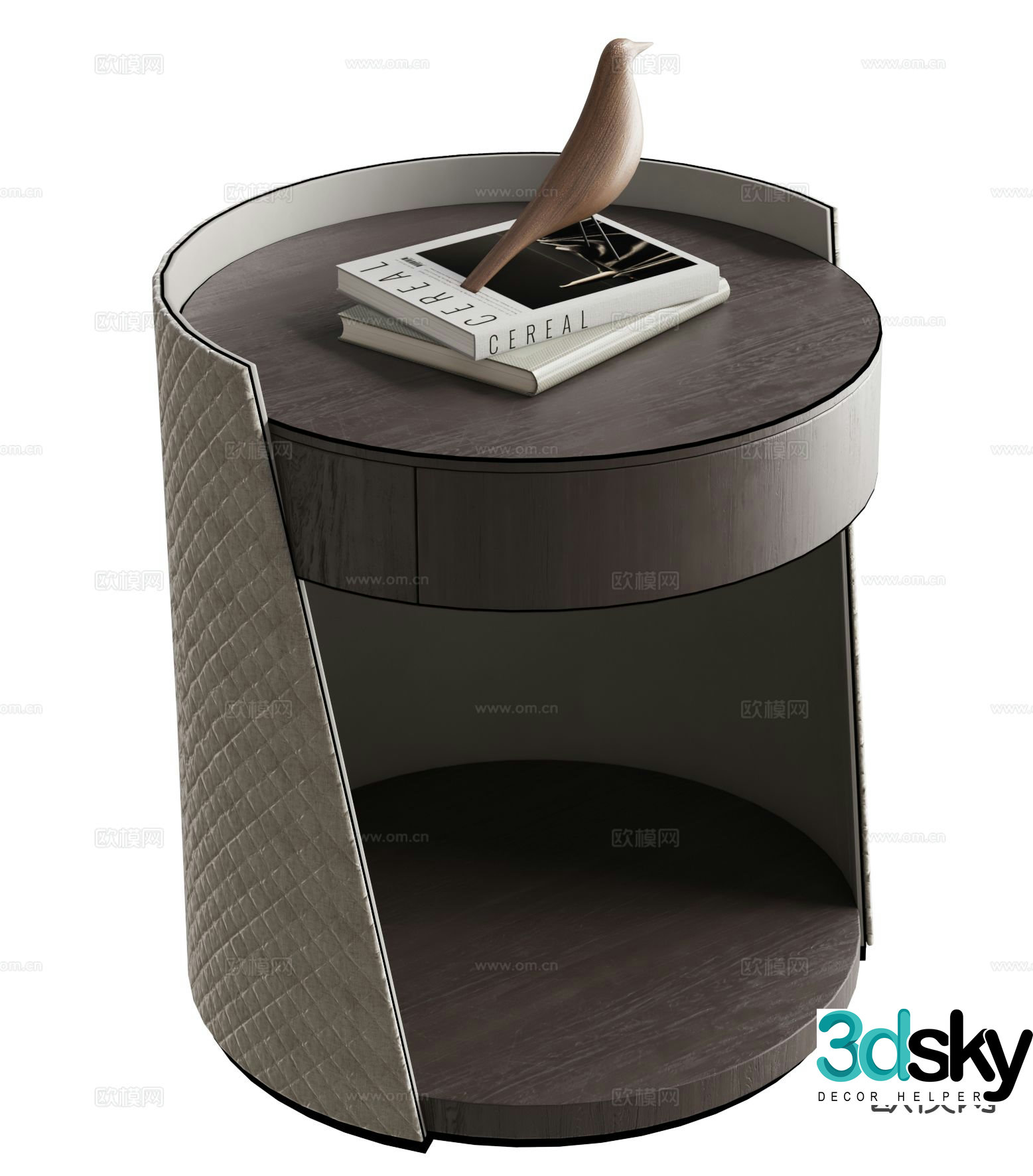 Italian bedside table 3d model