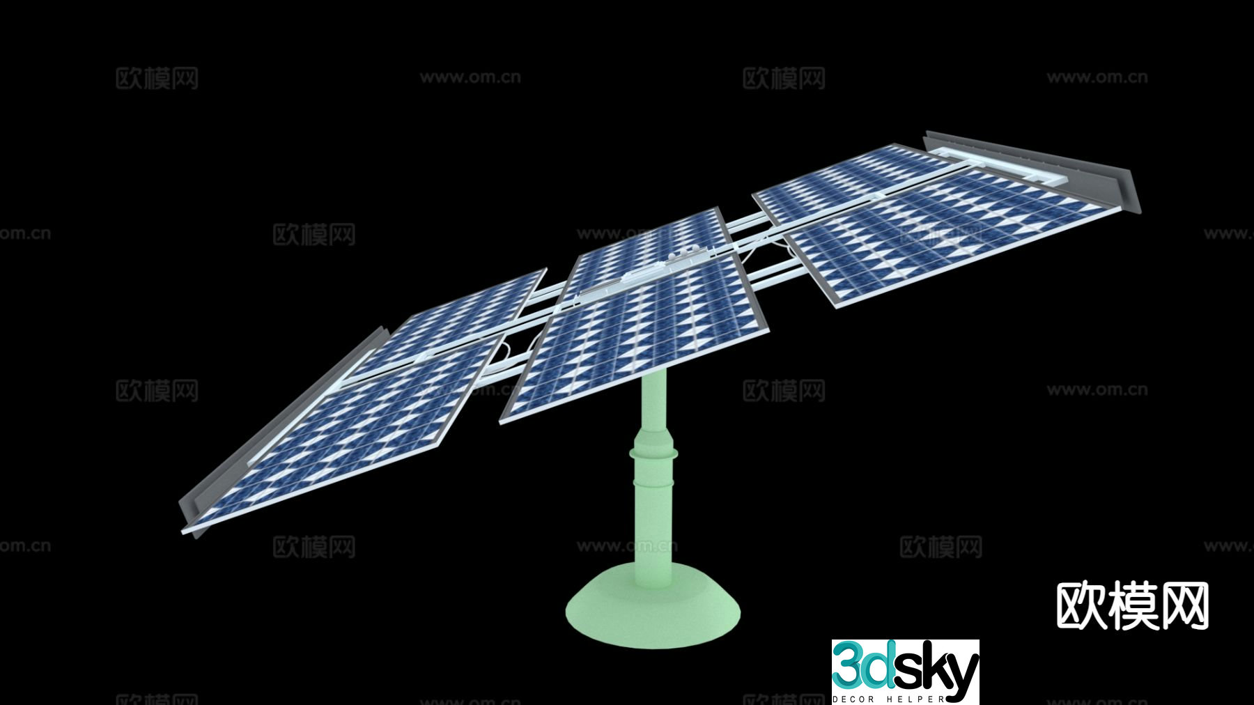 New energy panel solar panel 3d model