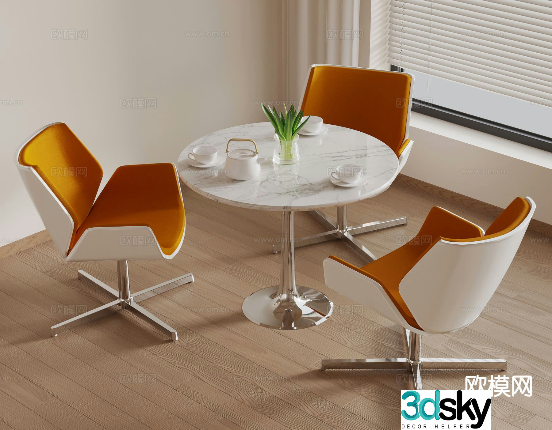 Negotiation tables and chairs leisure tables and chairs 3d model